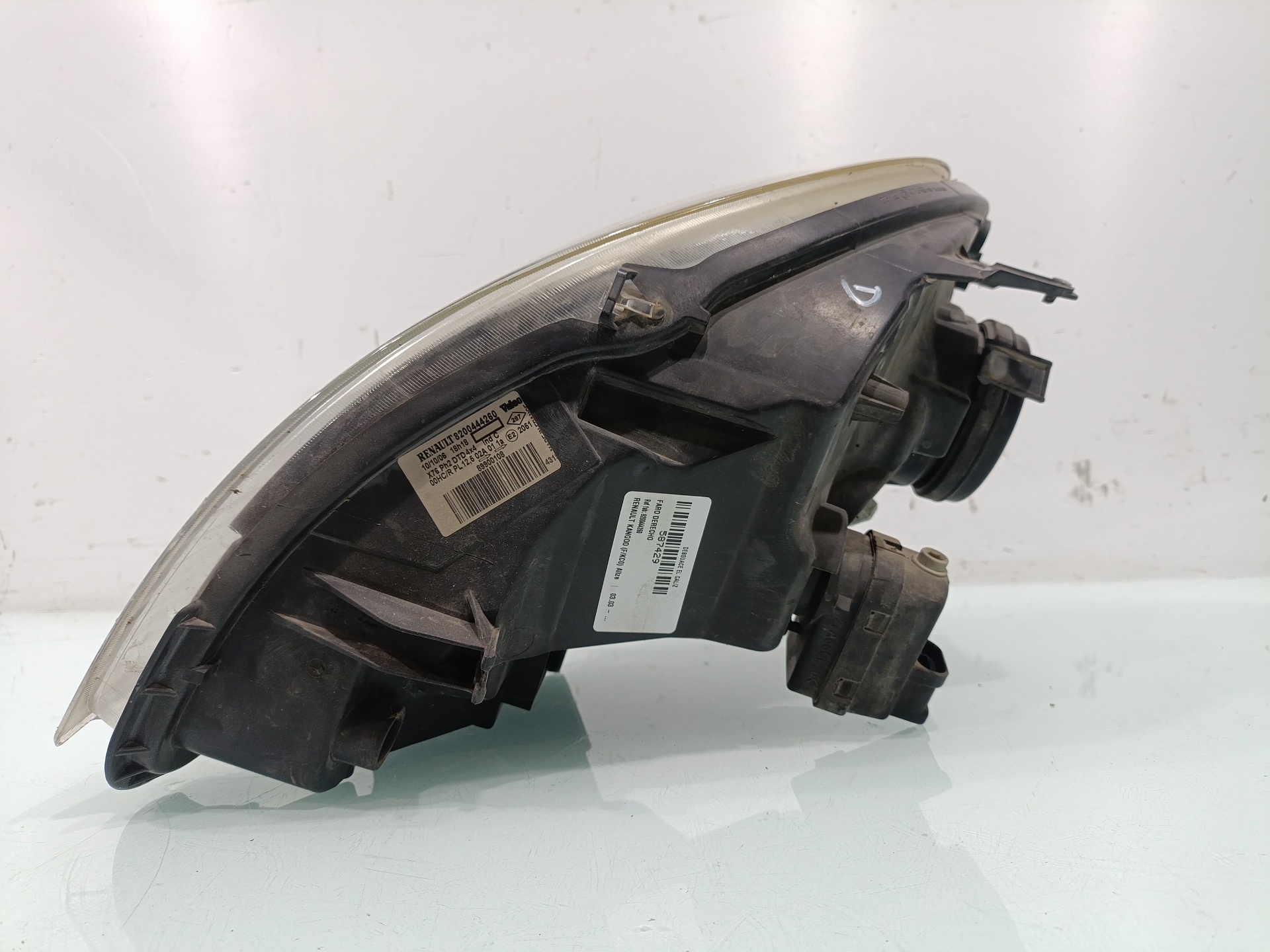 Faro derecho 8200444260 de Renault Kangoo (kc0/1_) 2005-0 - pieza usada