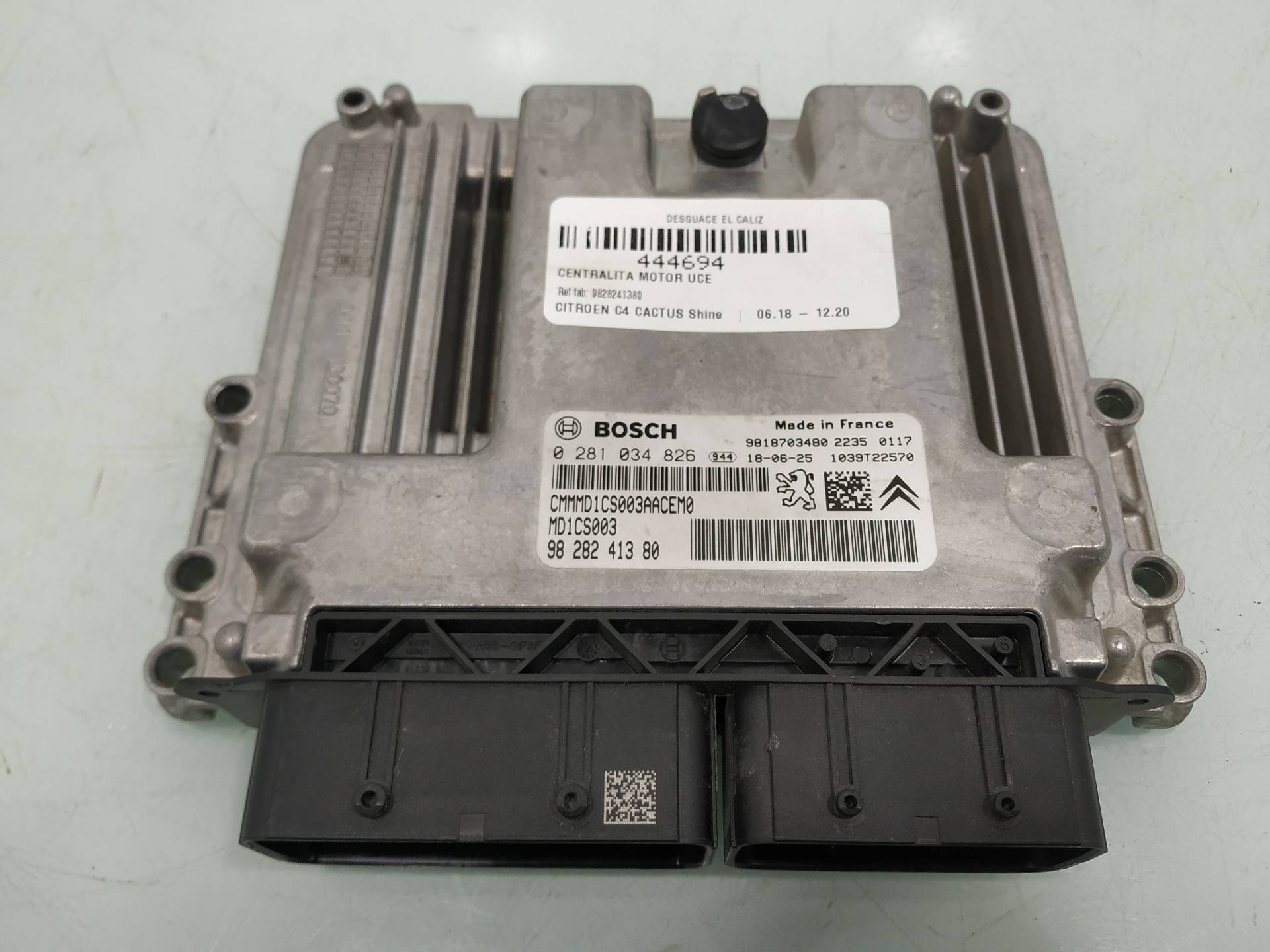 CITROËN C4 Cactus 1 generation (2014-2024) Engine Control Unit ECU 9828241380 19108618