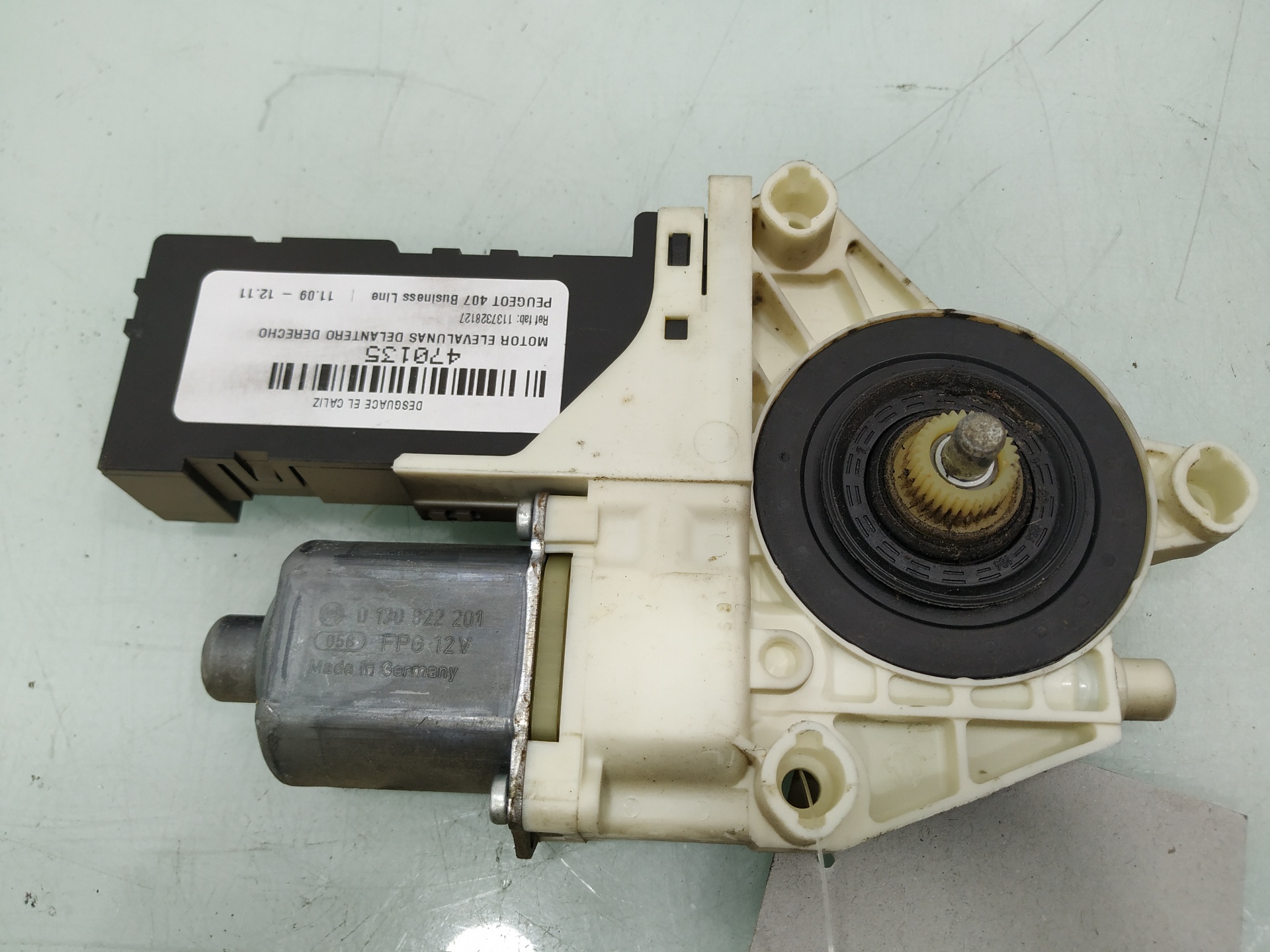 PEUGEOT 407 1 generation (2004-2010) Front Right Door Window Control Motor 1137328127 24920559