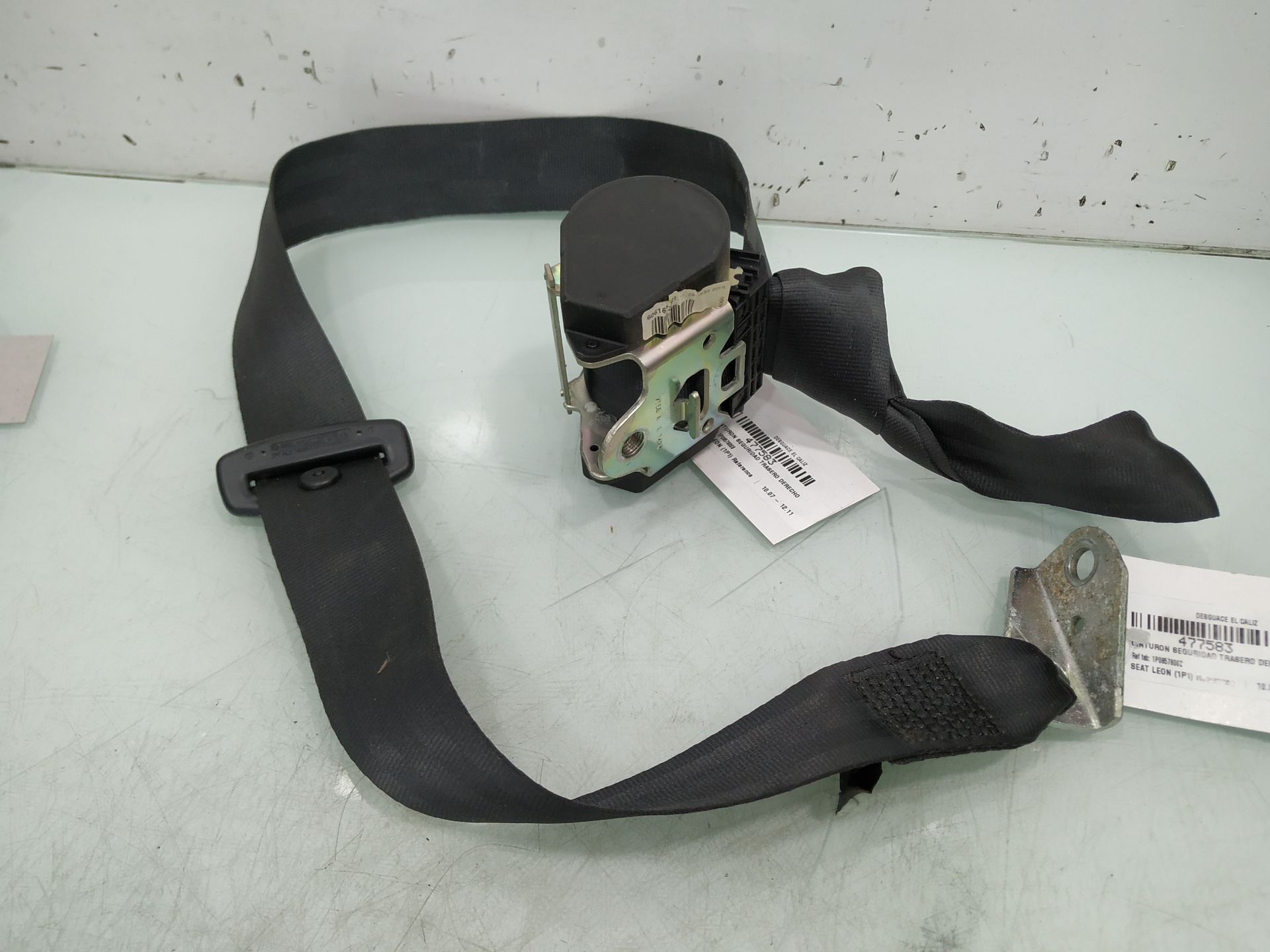 SEAT Leon 2 generation (2005-2012) Rear Right Seatbelt 1P0857806B 25929906