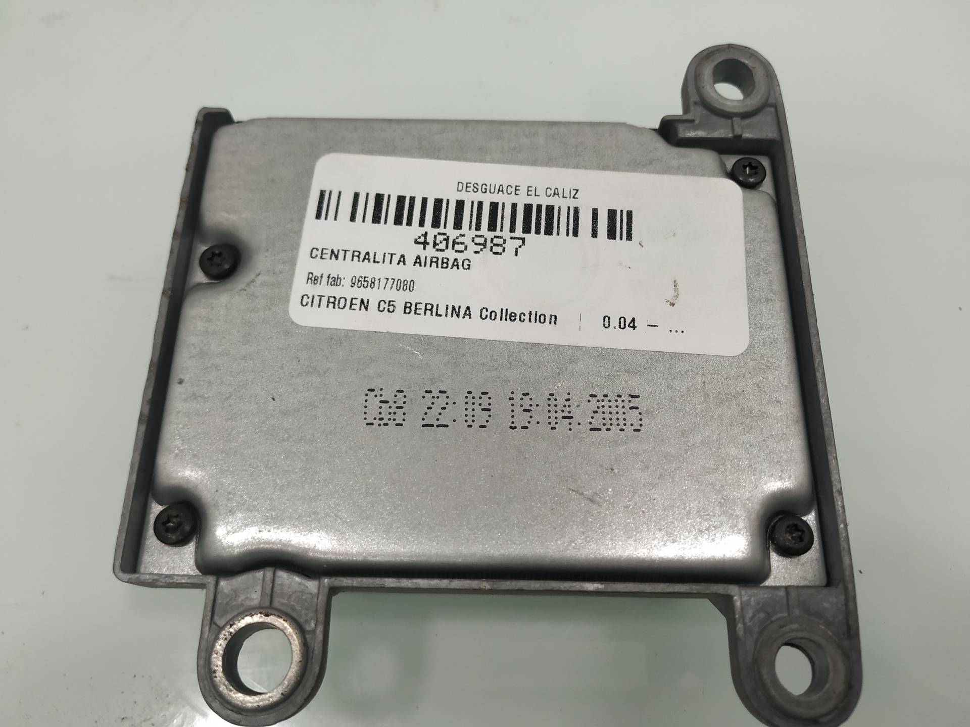 CITROËN C5 1 generation (2001-2008) Unitate de control SRS 9658177080 19183063