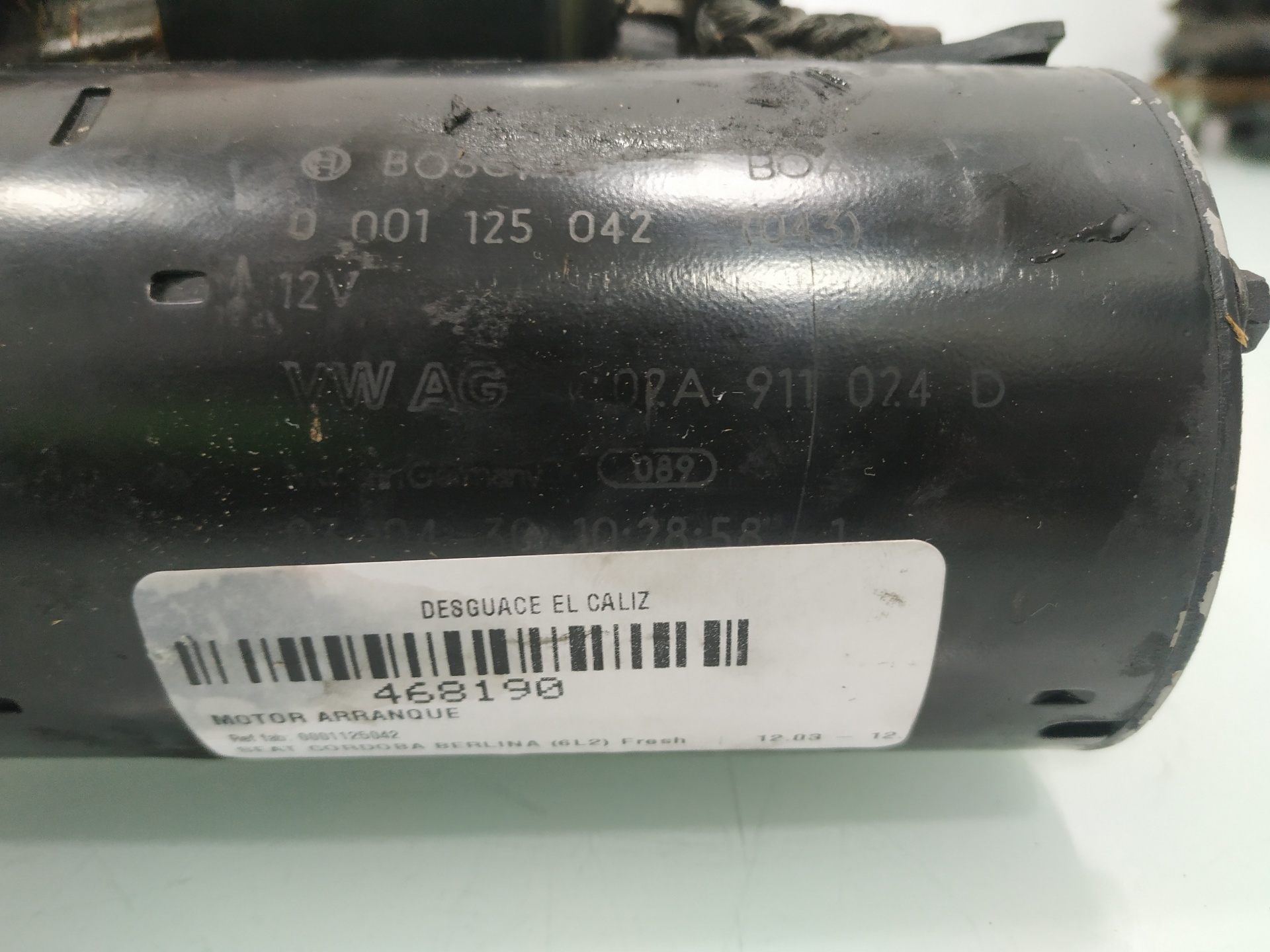 SEAT Cordoba 2 generation (1999-2009) Starter Motor 0001125042 22855503