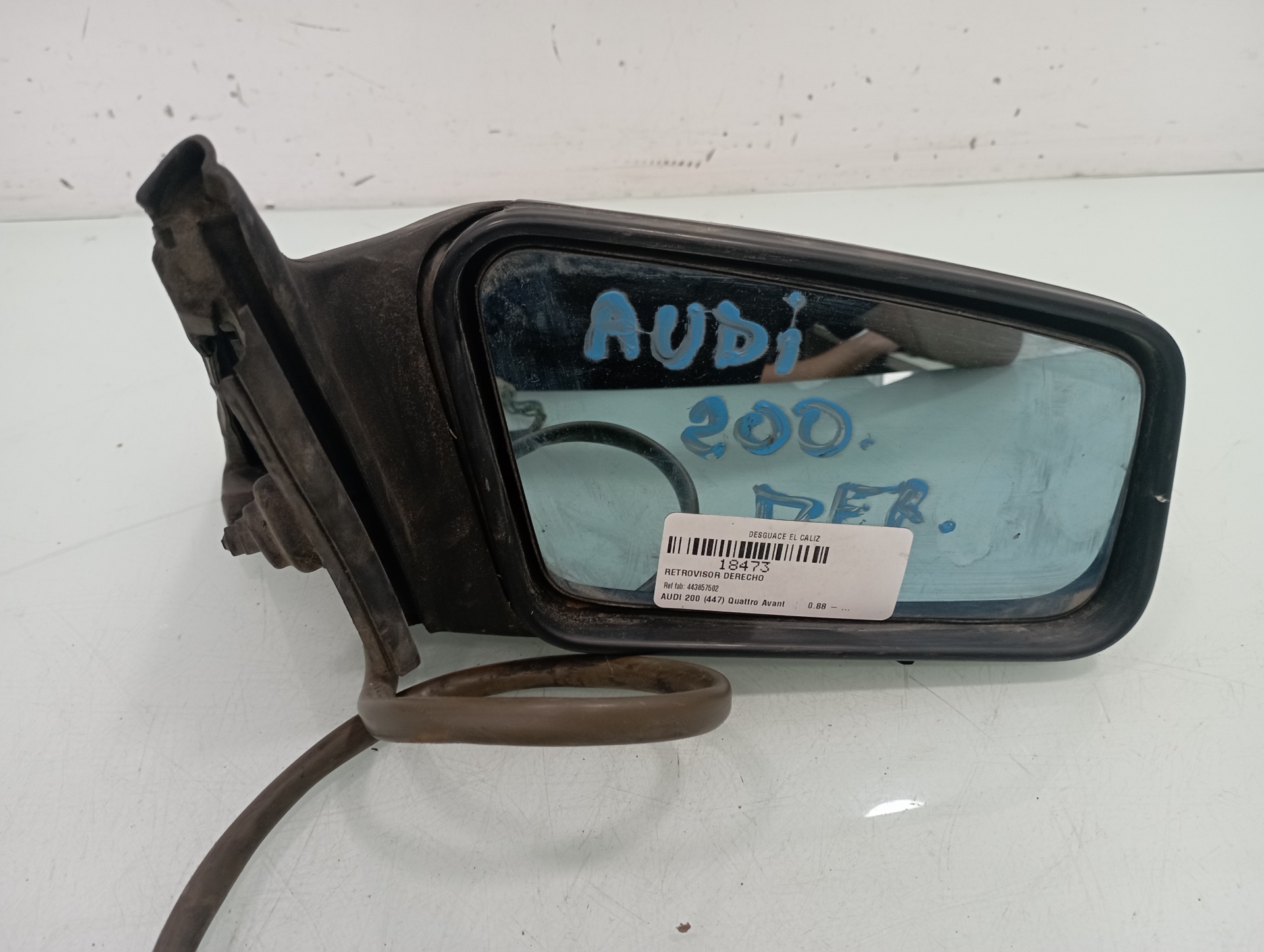 AUDI 200 C3 (1983-1988) Right Side Wing Mirror 443857502 24871091