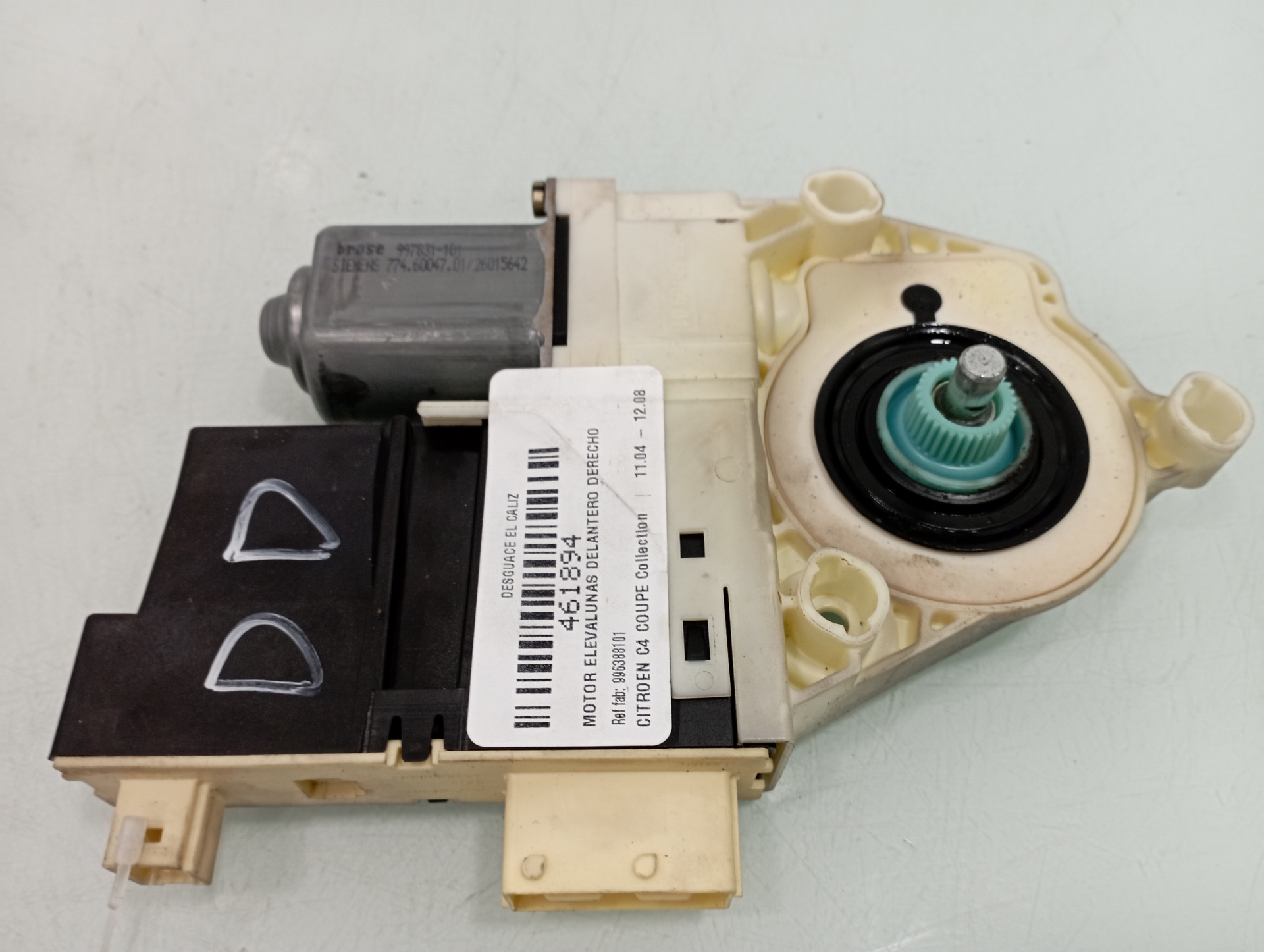 CITROËN C4 1 generation (2004-2011) Motor de control geam ușă dreapta față 996388101 24915496