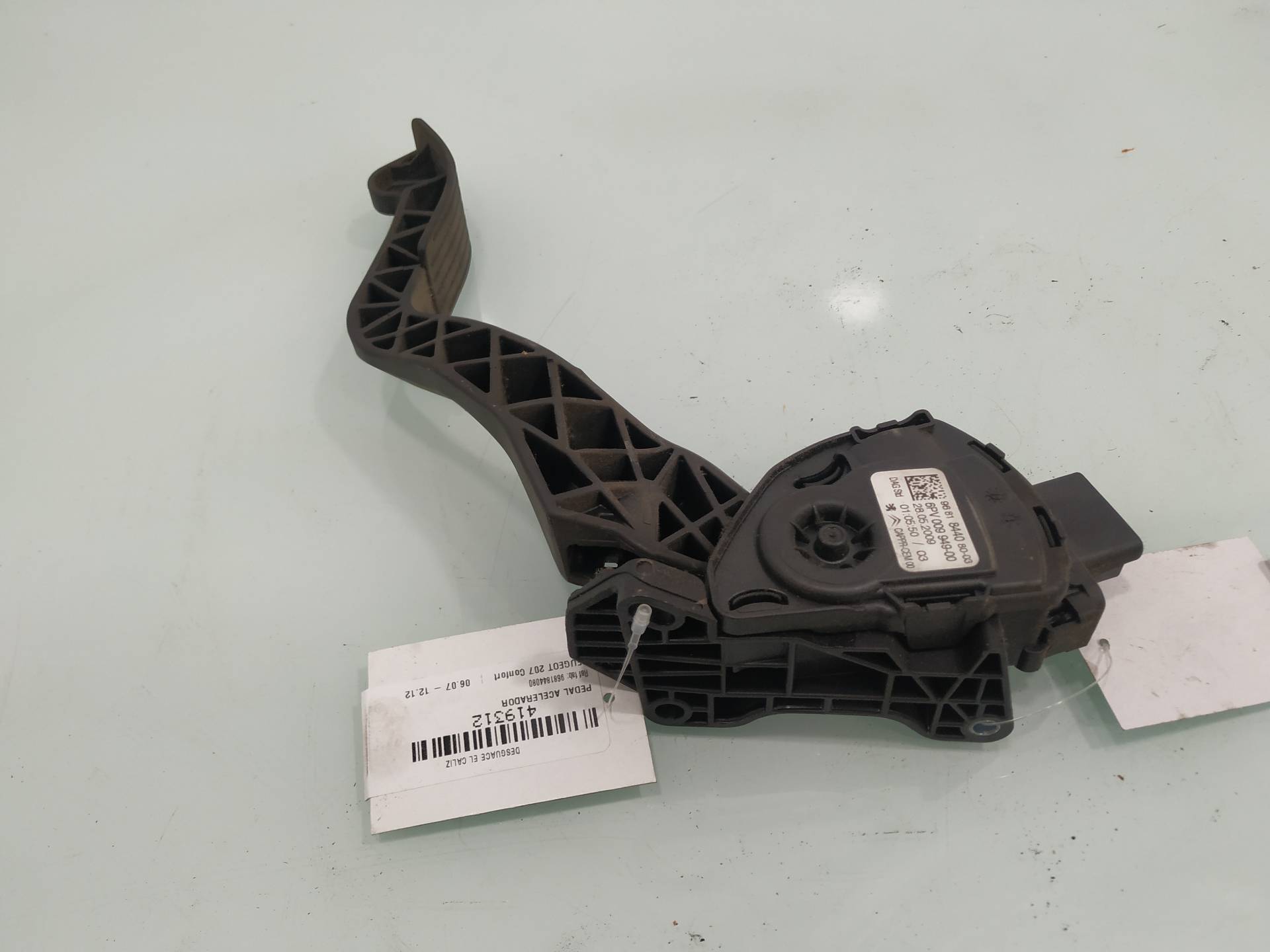 PEUGEOT 207 1 generation (2006-2009) Педаль газа 9681844080 19189787