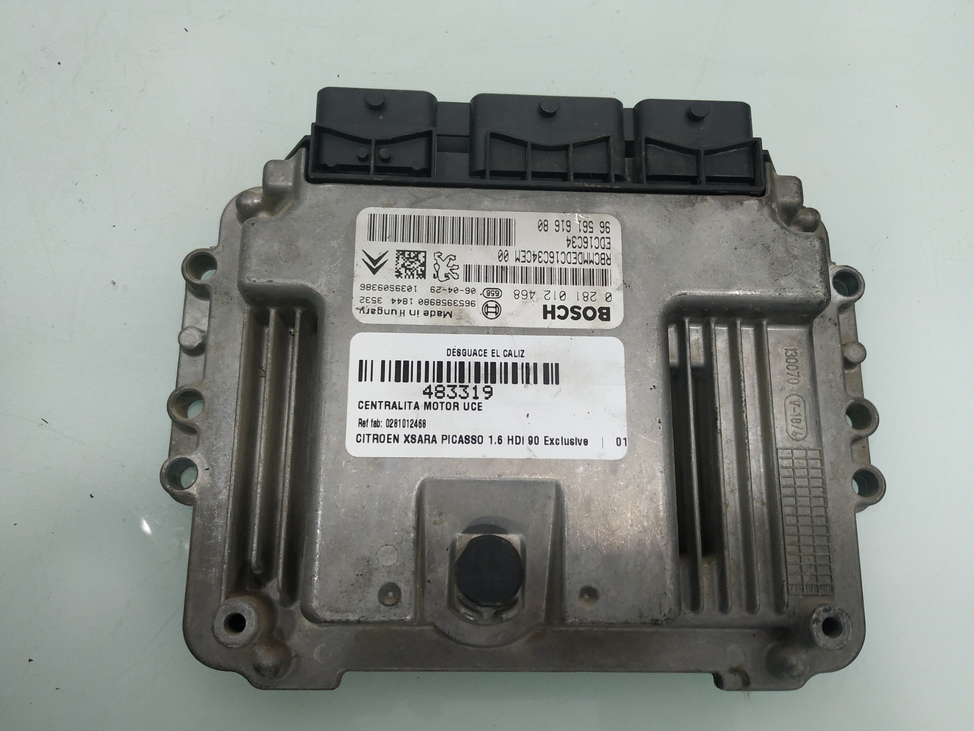 CITROËN Блок керування двигуном ECU 0281012468 25930671