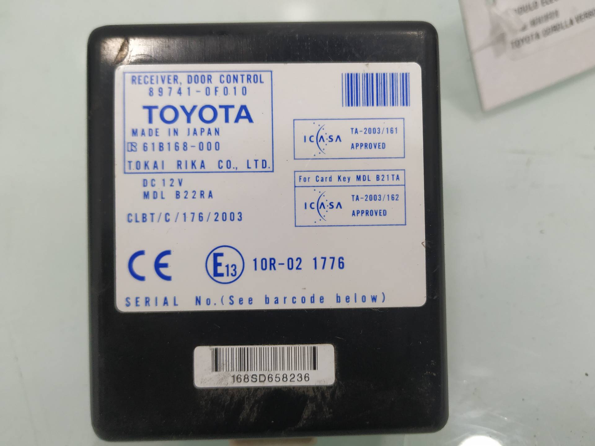 TOYOTA Corolla Verso 1 generation (2001-2009) Other Control Units 897410F010 19087333