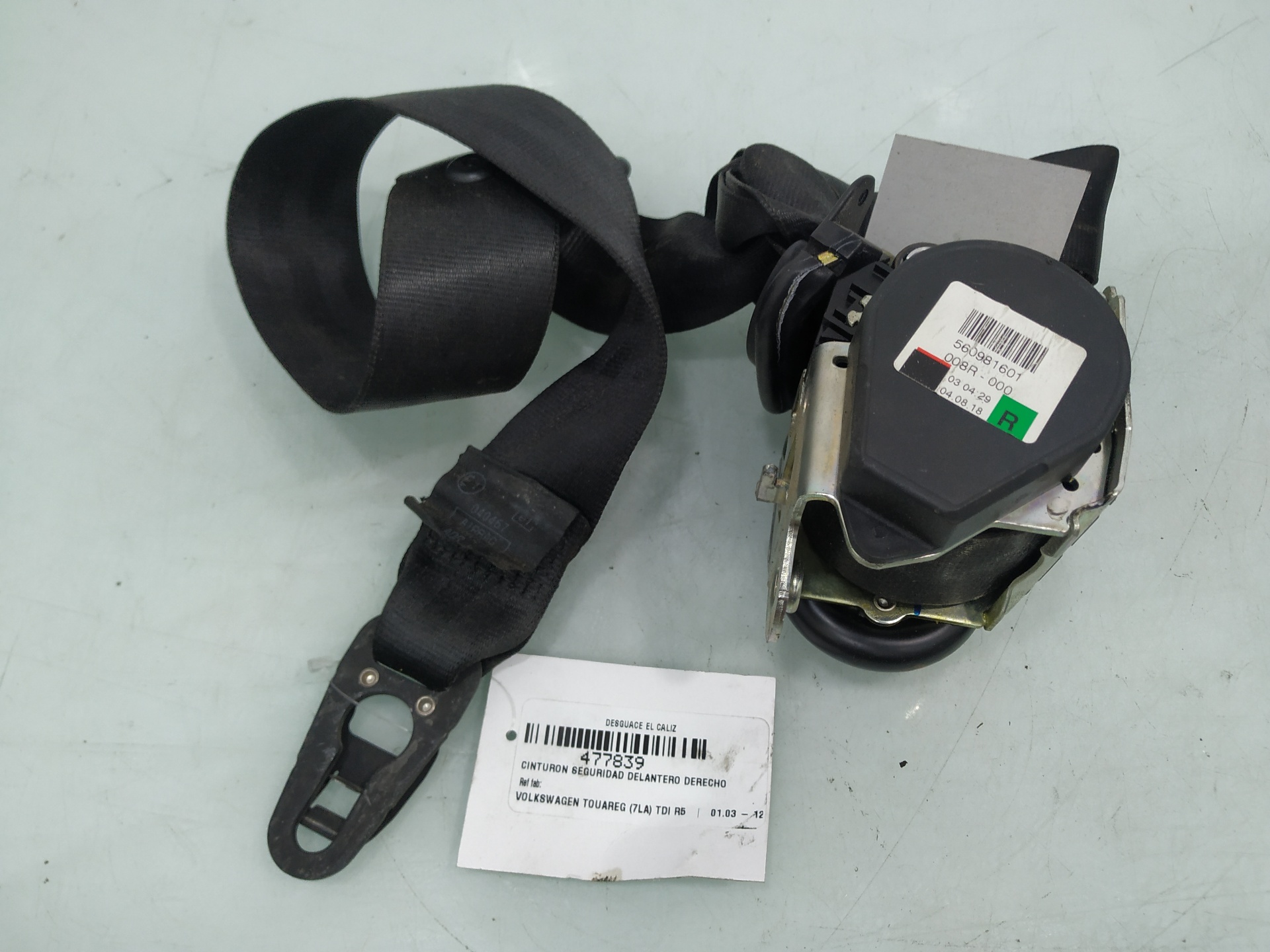 VOLKSWAGEN Touareg 1 generation (2002-2010) Front Right Seatbelt 7L0857706D 25930383