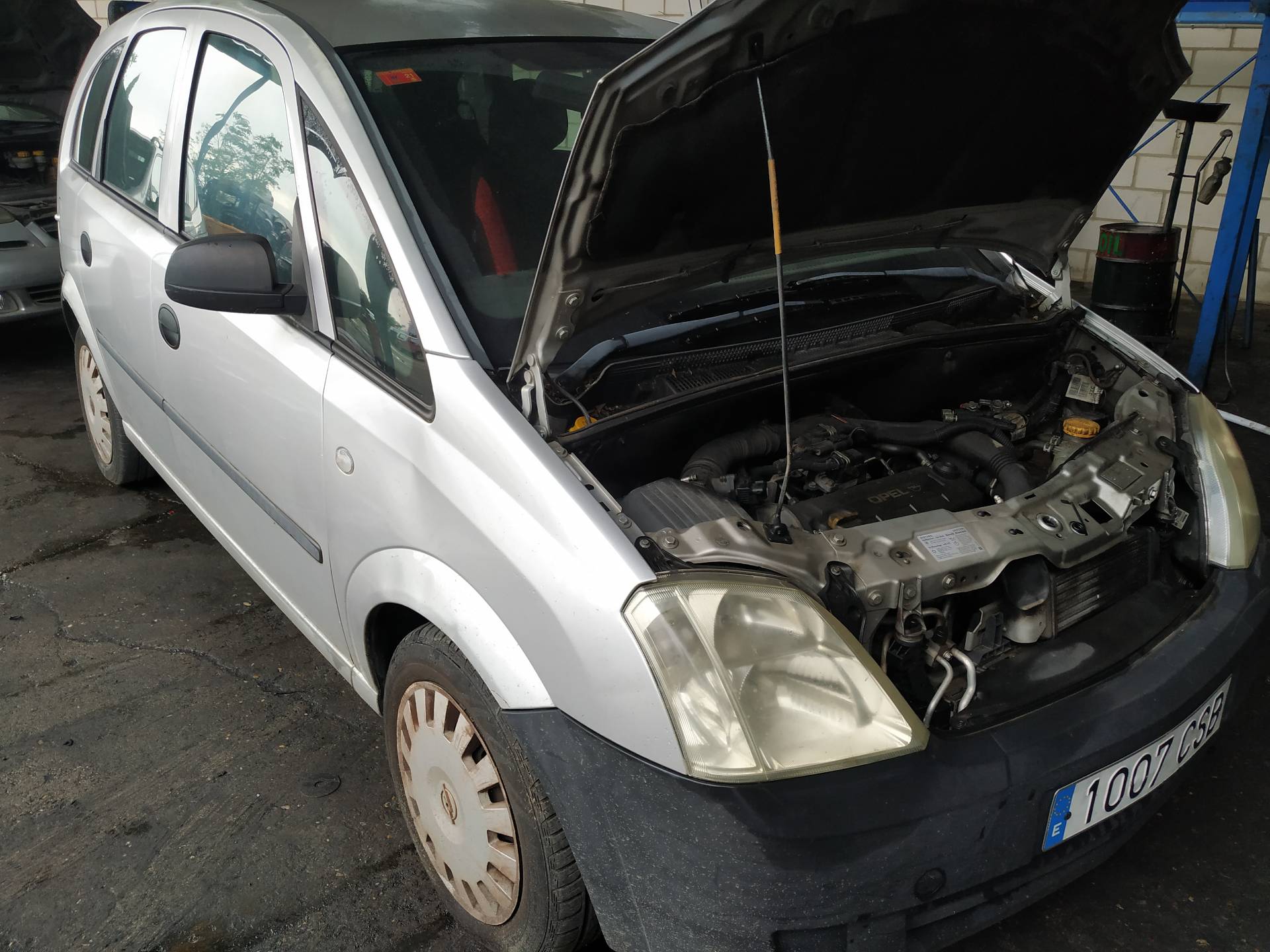 OPEL Meriva 1 generation (2002-2010) Priekšējo kreiso durvju logu pacēlājs 93362662RH 18982244