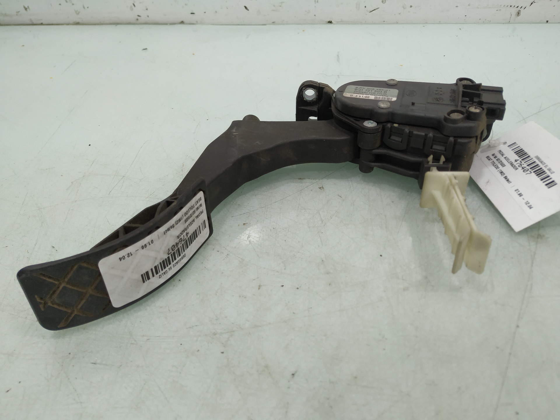 SEAT Toledo 2 generation (1999-2006) Throttle Pedal 6Q1721503B 25213207