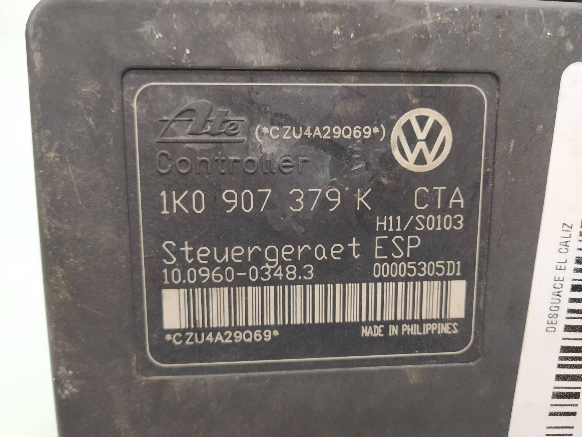 AUDI A2 8Z (1999-2005) ABS Pump 1K0614517H 19069726