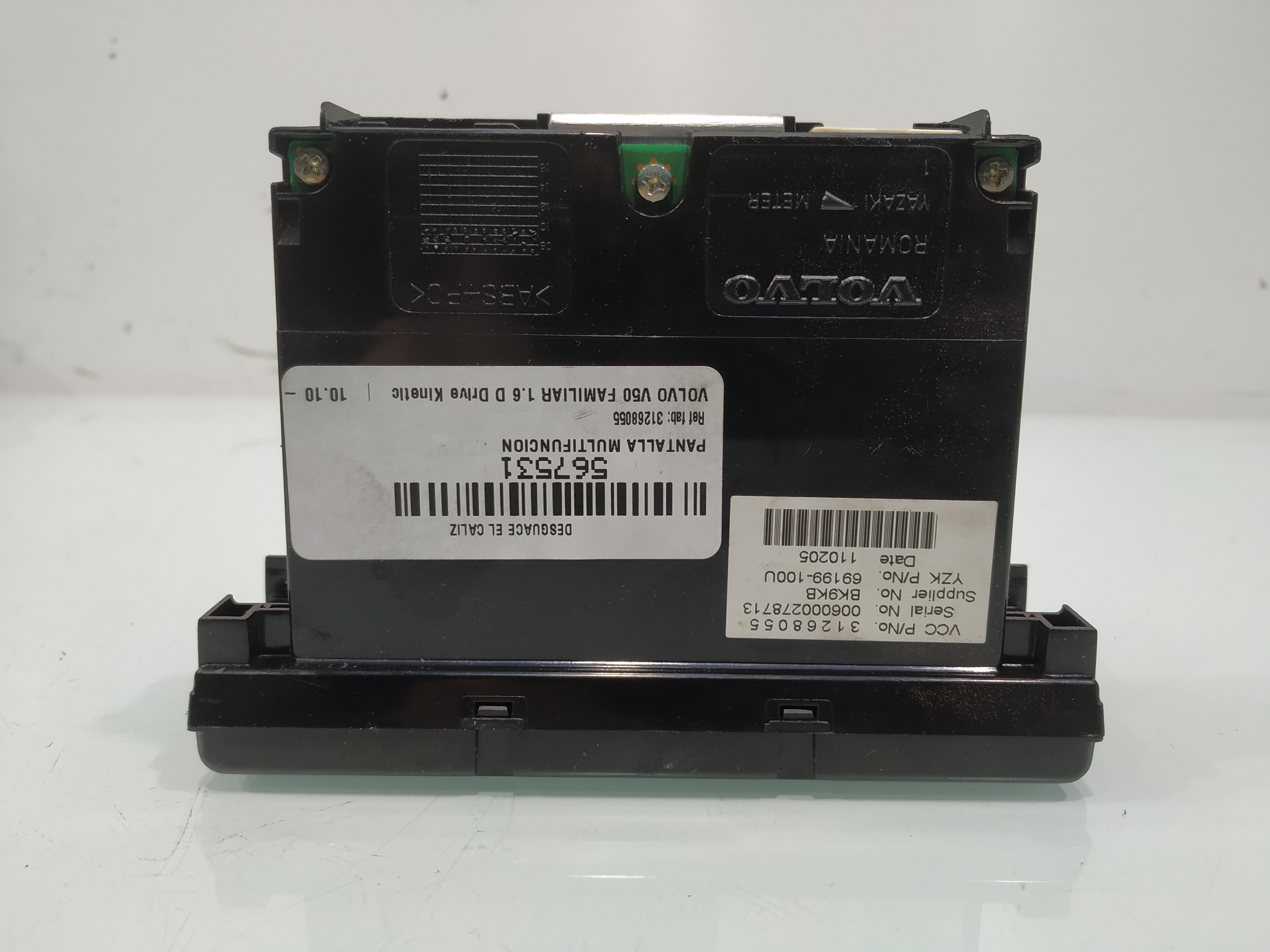 Écran multifunction D4162T 31268055 de Volvo V50 (545) 2004-2010 con 322000 km - pieza usada