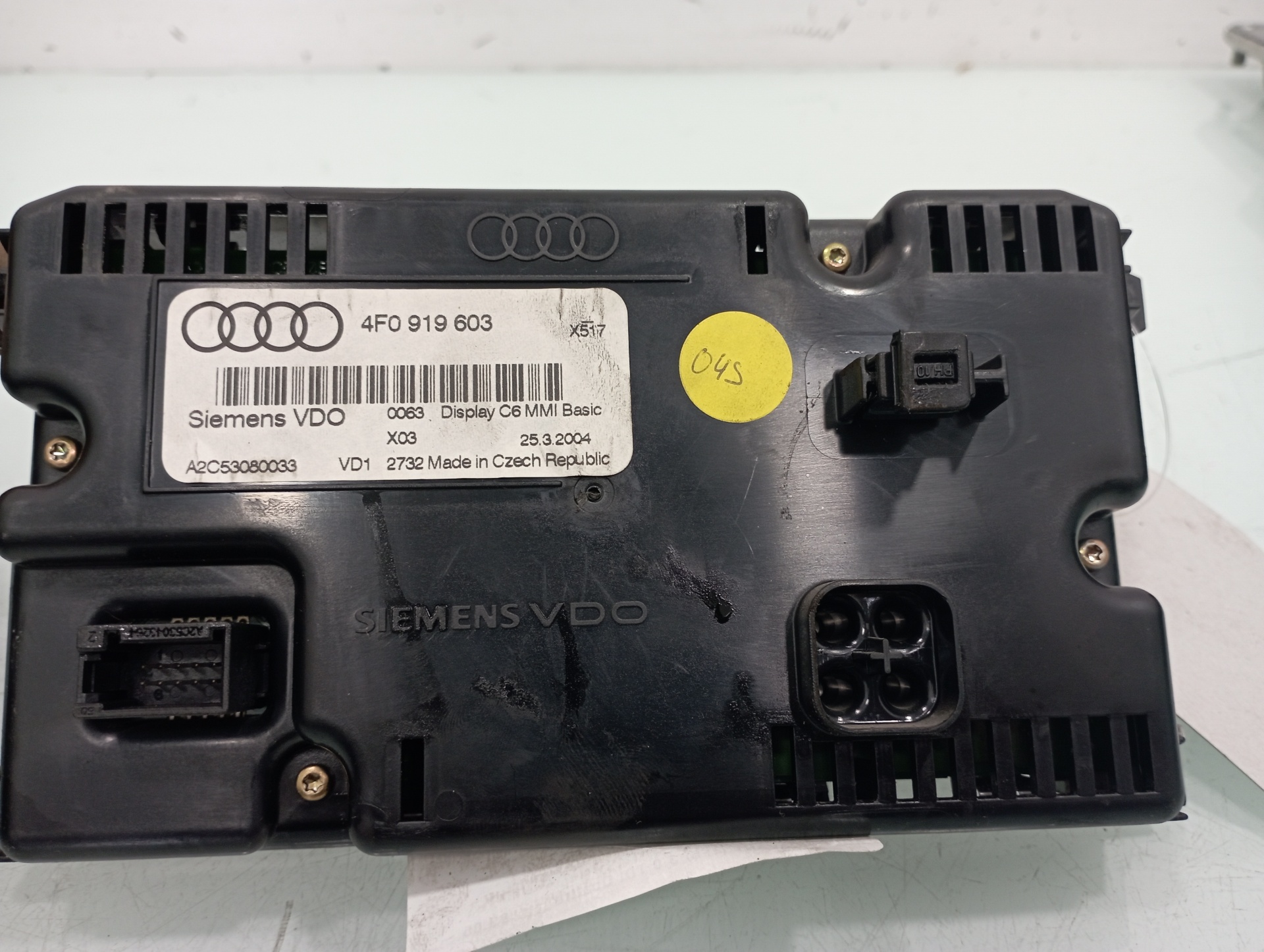 AUDI A6 C6/4F (2004-2011) Другие внутренние детали 4F0919603 19106671