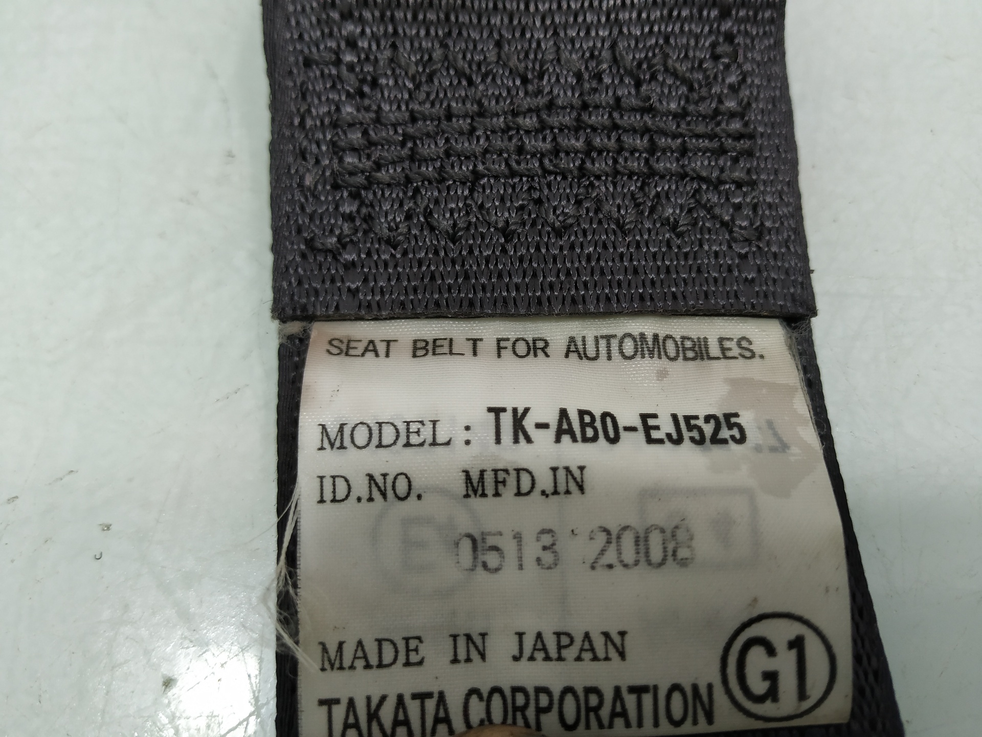 HONDA Accord 8 generation (2007-2015) Takana vasen turvavyö TKAB0EJ525 24919945