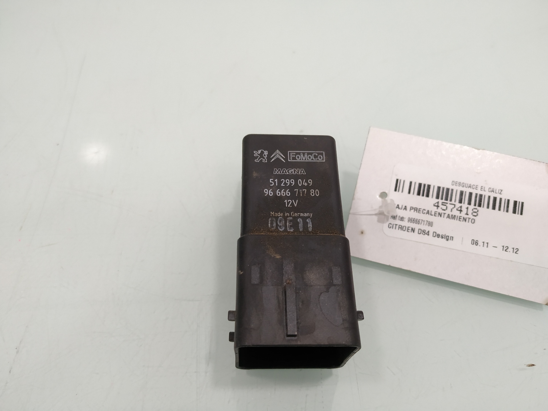 CITROËN DS4 1 generation (2010-2016) Relays 9666671780 21287815