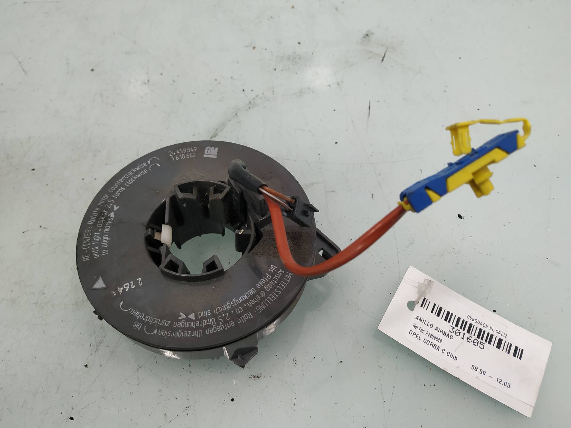 OPEL Corsa C (2000-2006) Rat Slip Ring Squib 24459849 19161293