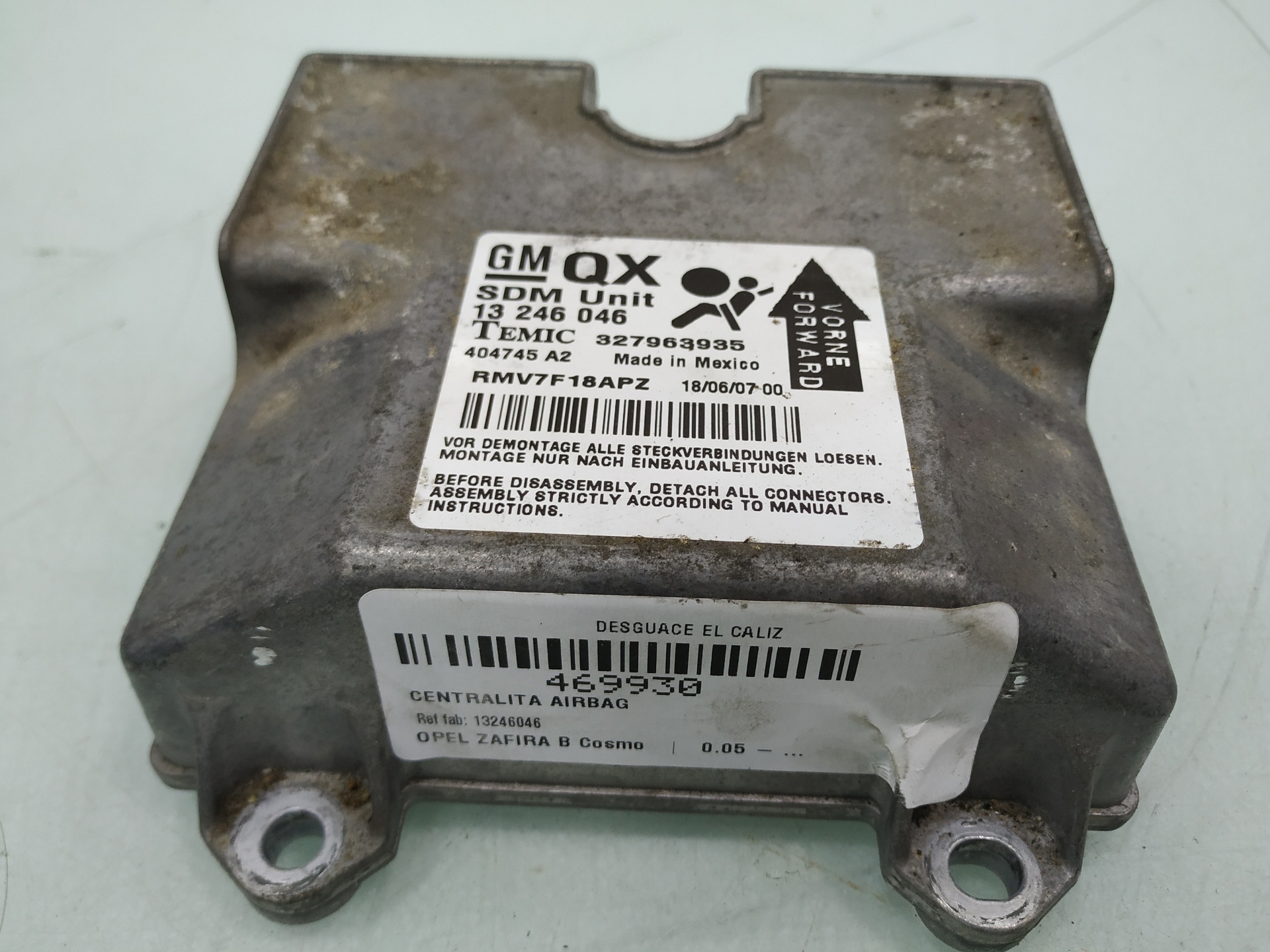 OPEL Zafira B (2005-2010) Блок SRS 13246046 24920110