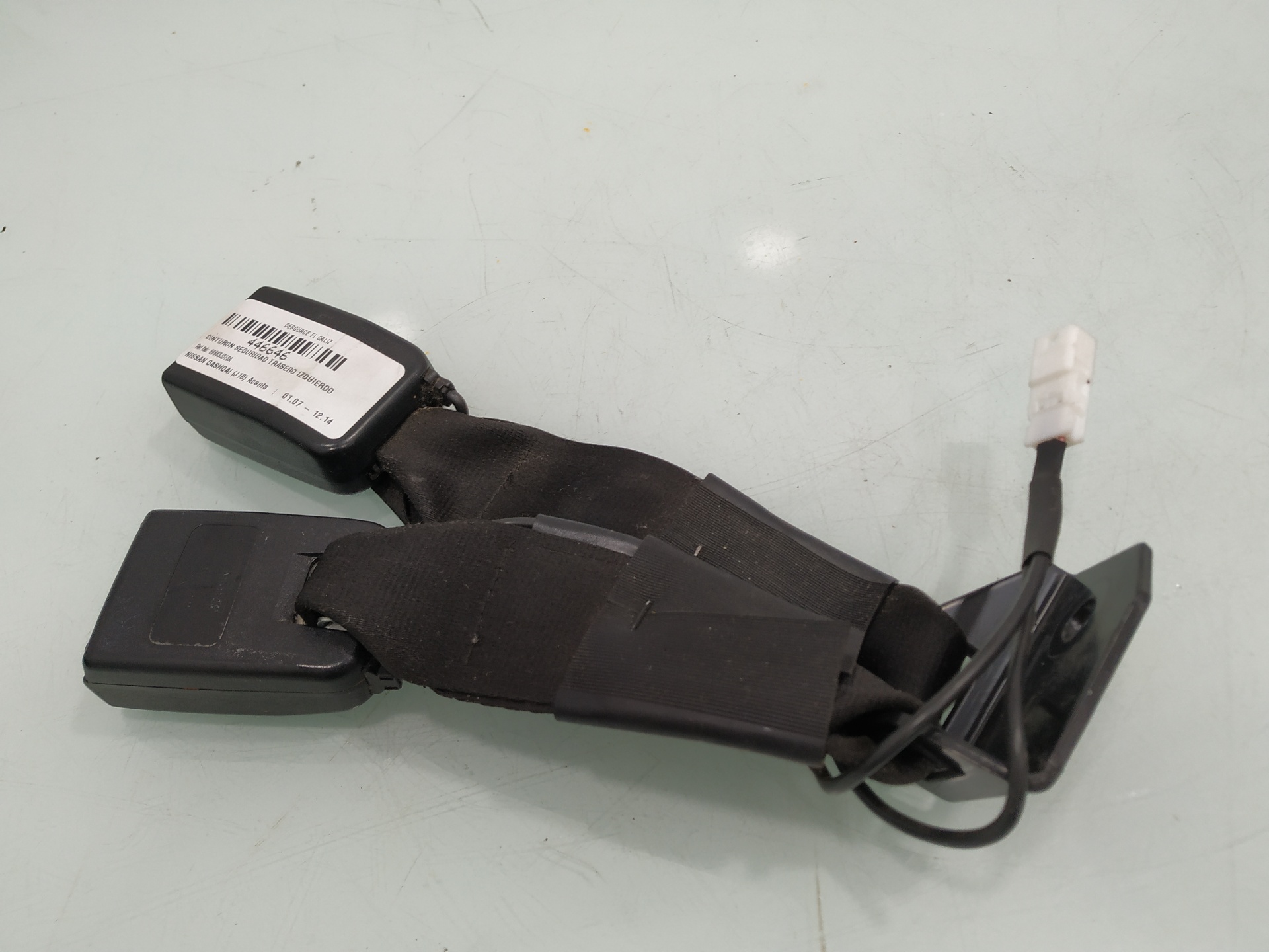 NISSAN Qashqai 1 generation (2007-2014) Rear Left Seatbelt 88863JD10A 19204899