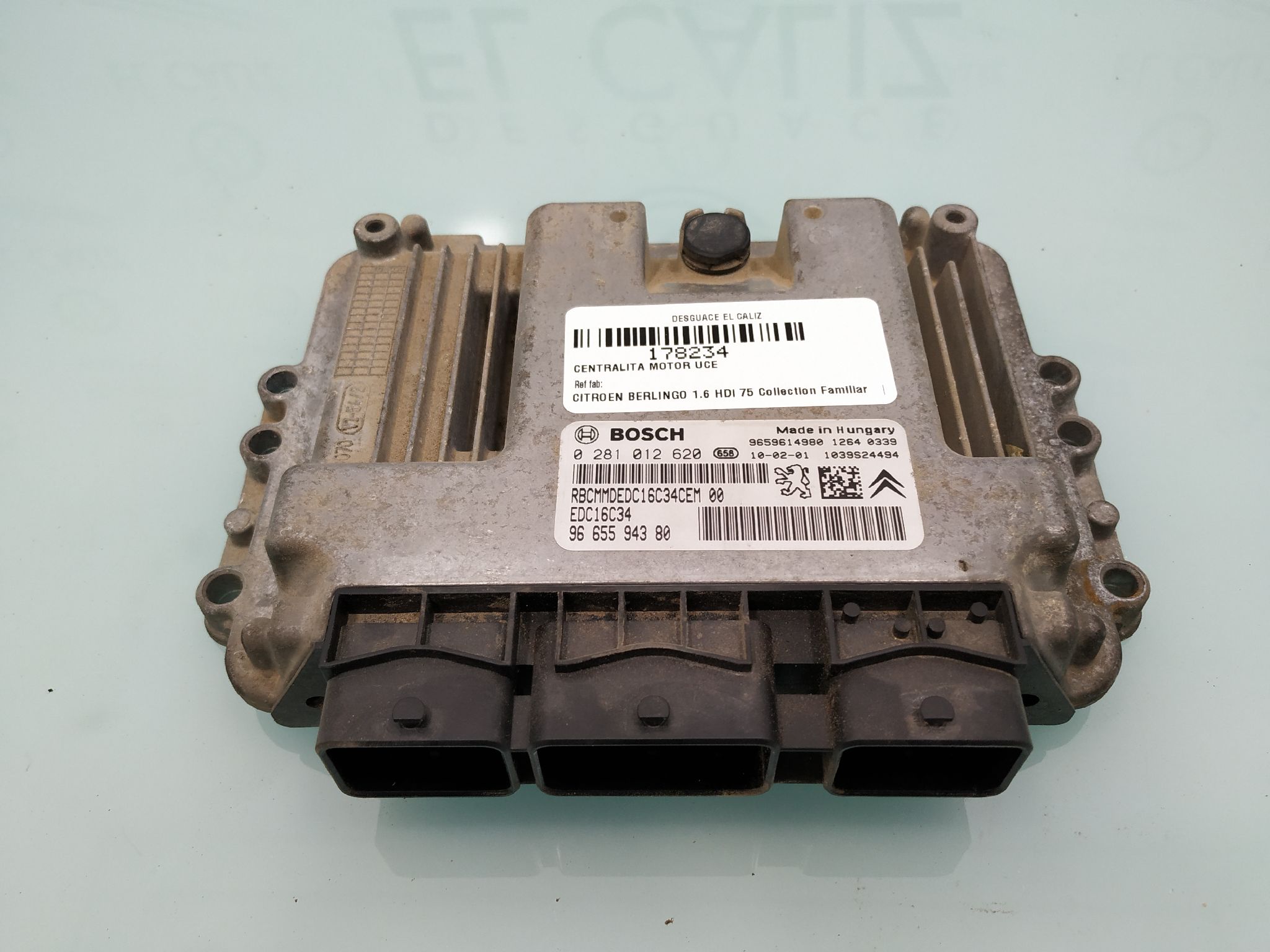 CITROËN Berlingo 1 generation (1996-2012) Блок керування двигуном ECU 0281012620 25920357