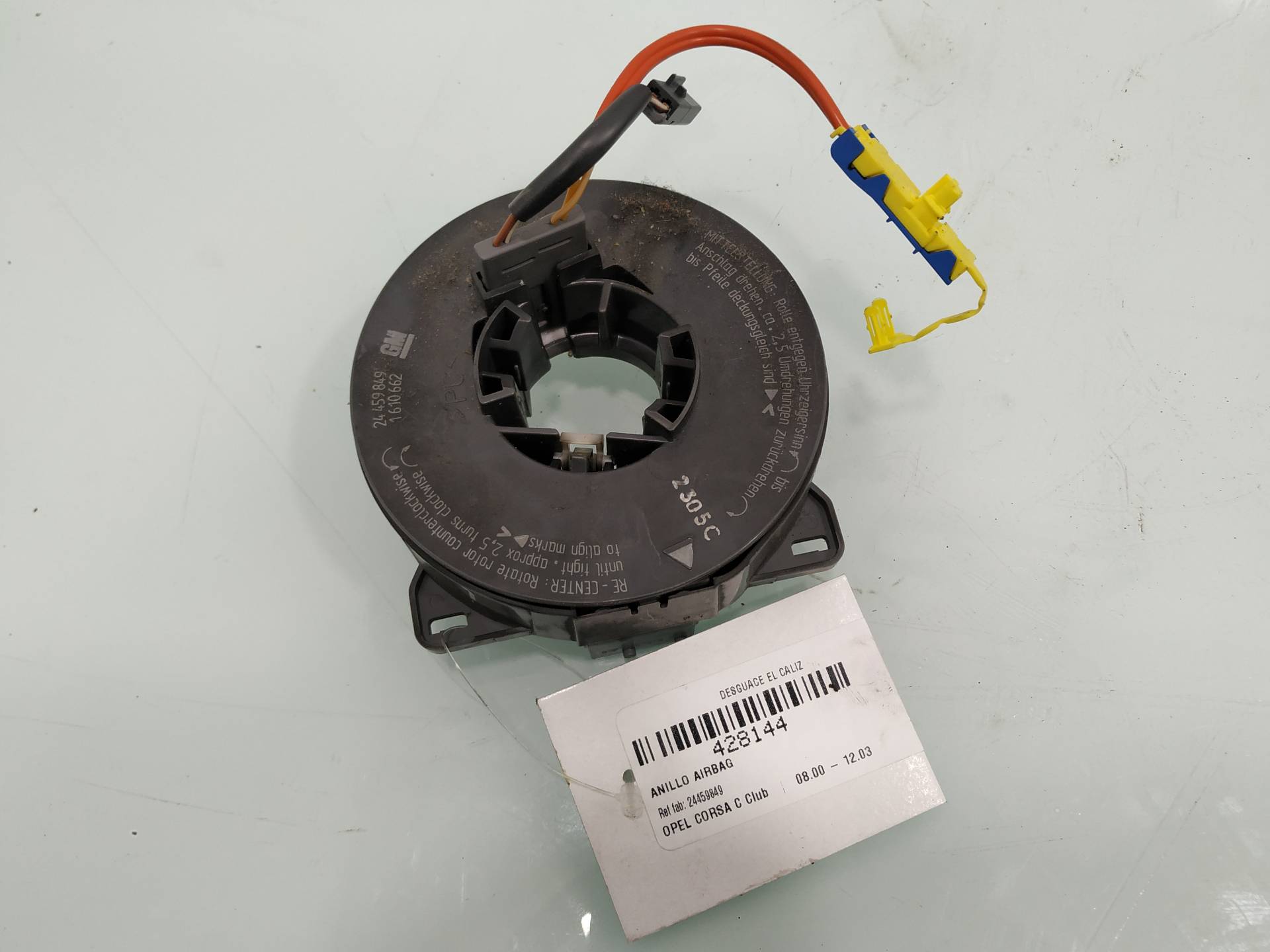 OPEL Corsa C (2000-2006) Rat Slip Ring Squib 24459849 19200414