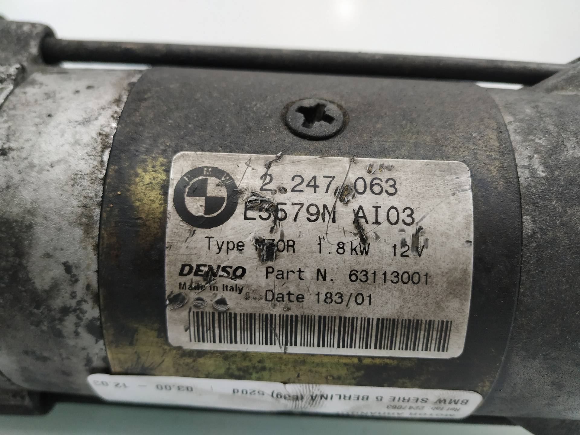 BMW 5 Series E39 (1995-2004) Starter Motor 2247063 19090748