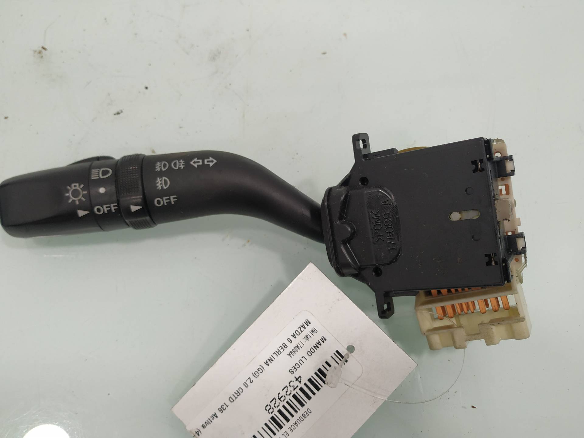 MAZDA 6 GG (2002-2007) Headlight Switch Control Unit 17A089A 19198566