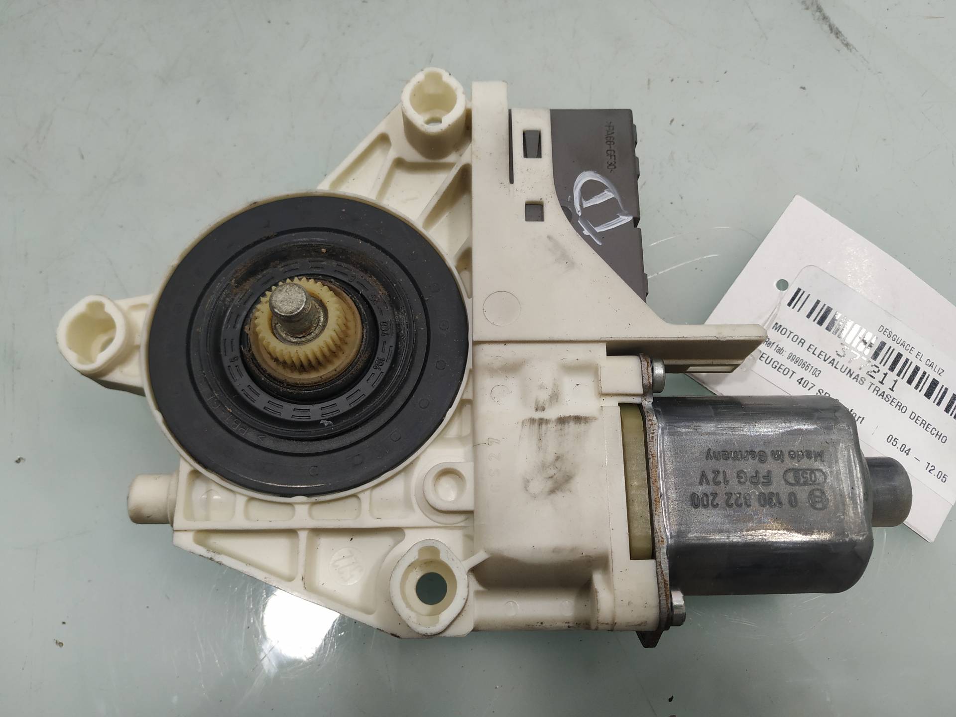 PEUGEOT 407 1 generation (2004-2010) Rear Right Door Window Control Motor 999066103 19040964