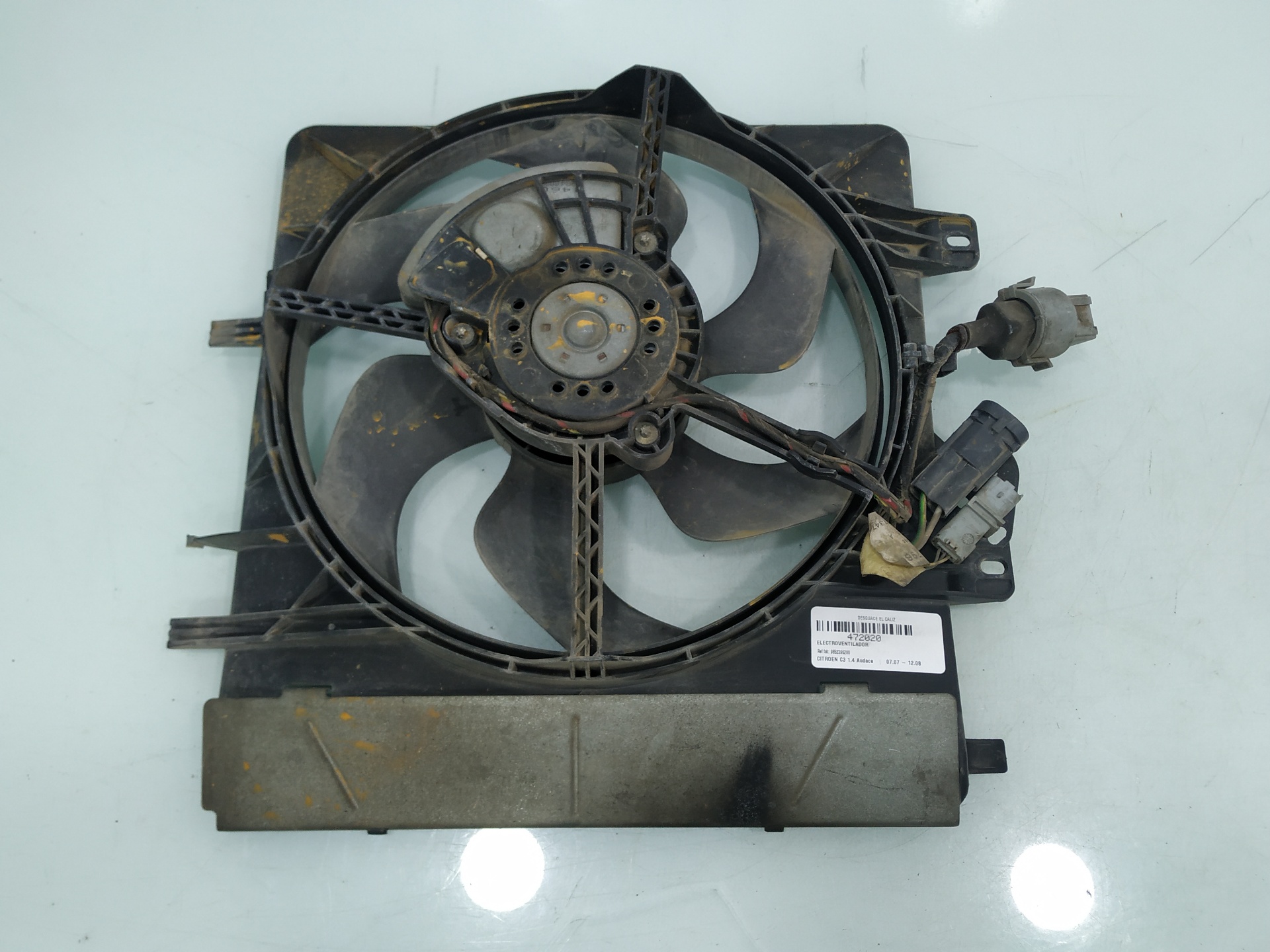CITROËN C3 1 generation (2002-2010) Difūzoriaus ventiliatorius 9652396280 24920939
