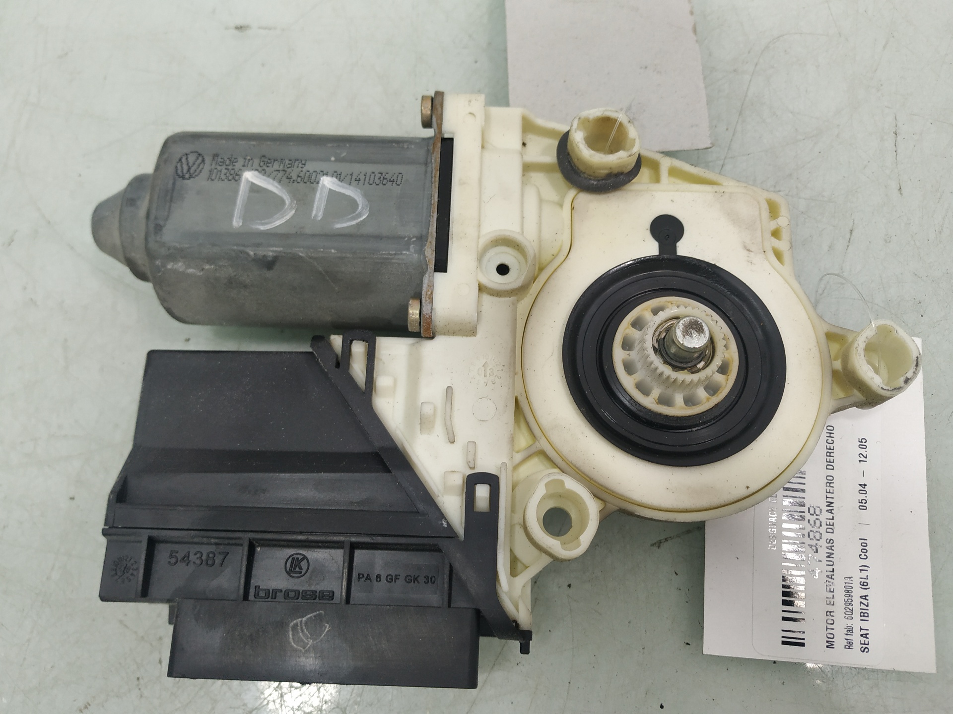 SEAT Ibiza 3 generation (2002-2008) Motor de control geam ușă dreapta față 6Q2959801A 24921951