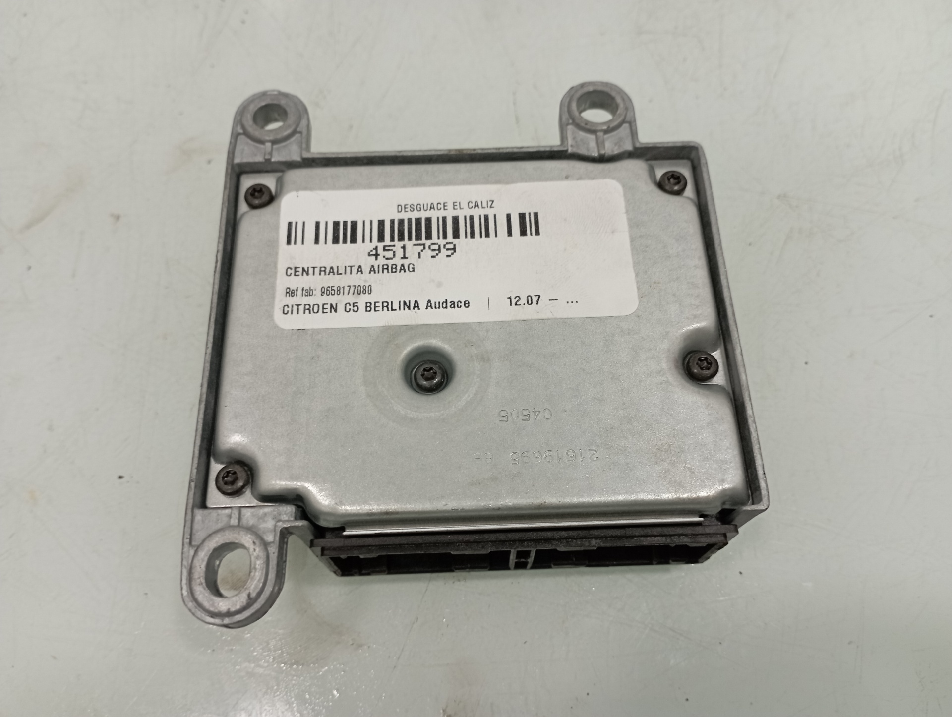 CITROËN C5 1 generation (2001-2008) Unitate de control SRS 9658177080 20493158