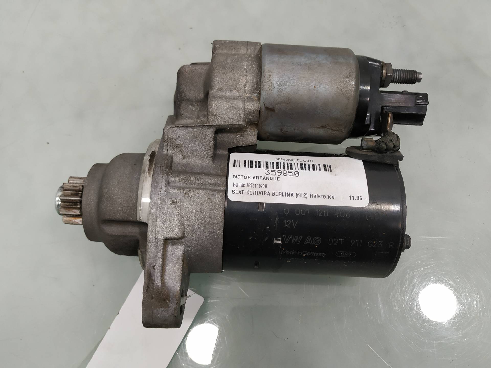 SEAT Cordoba 2 generation (1999-2009) Starter Motor 02T911023R 21065895