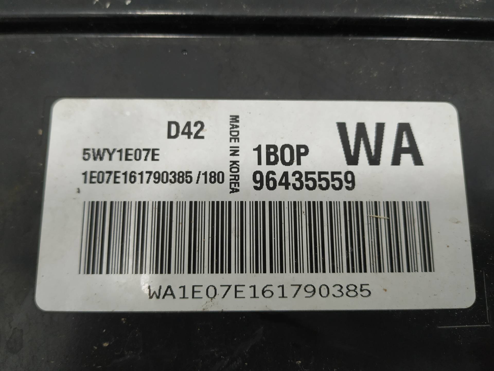 DAEWOO Kalos 1 generation (2002-2020) Calculateur d'unité de commande du moteur 96435559 18948501