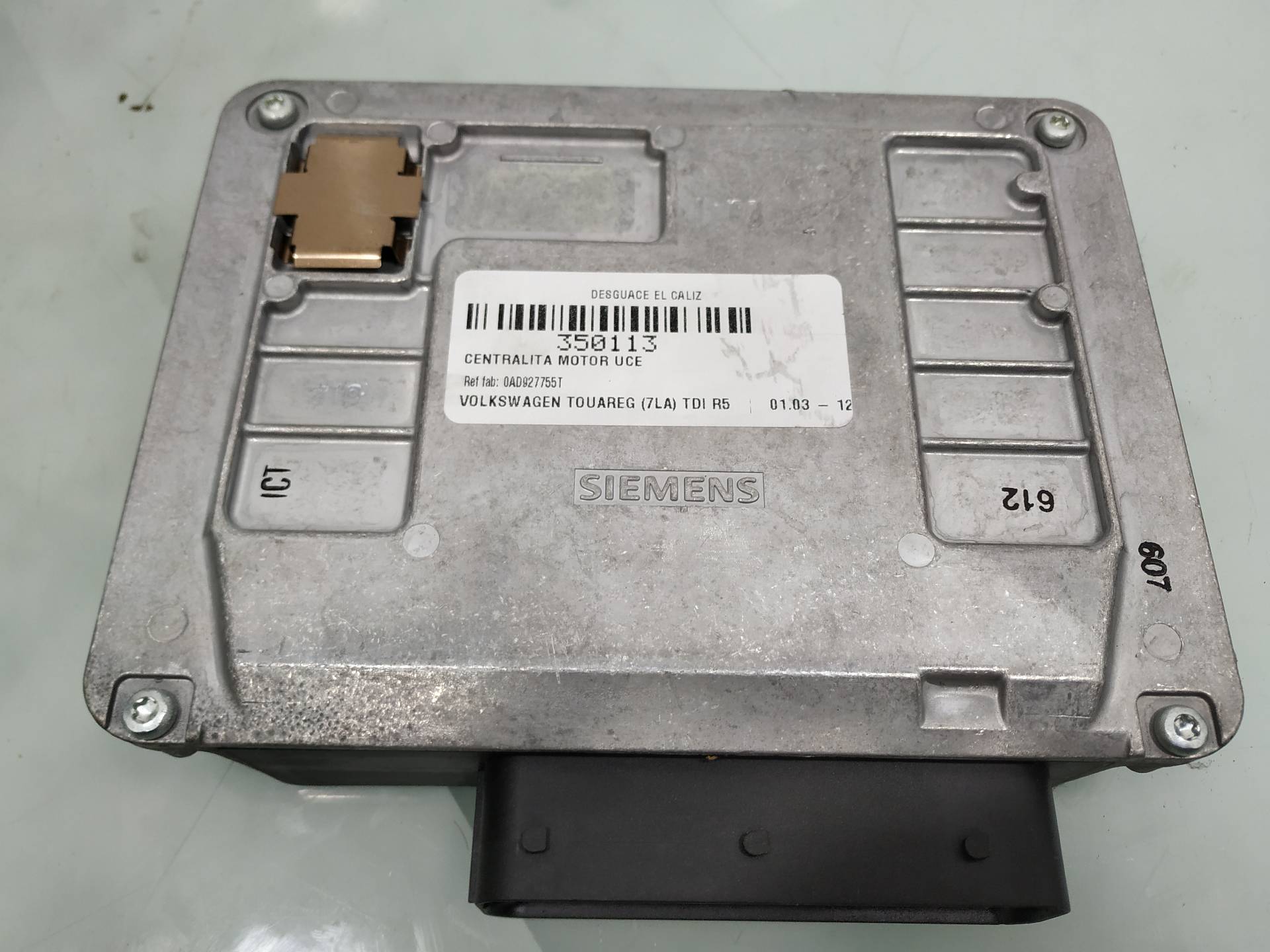 VOLKSWAGEN Touareg 1 generation (2002-2010) Блок керування двигуном ECU 0AD927755T 19025771