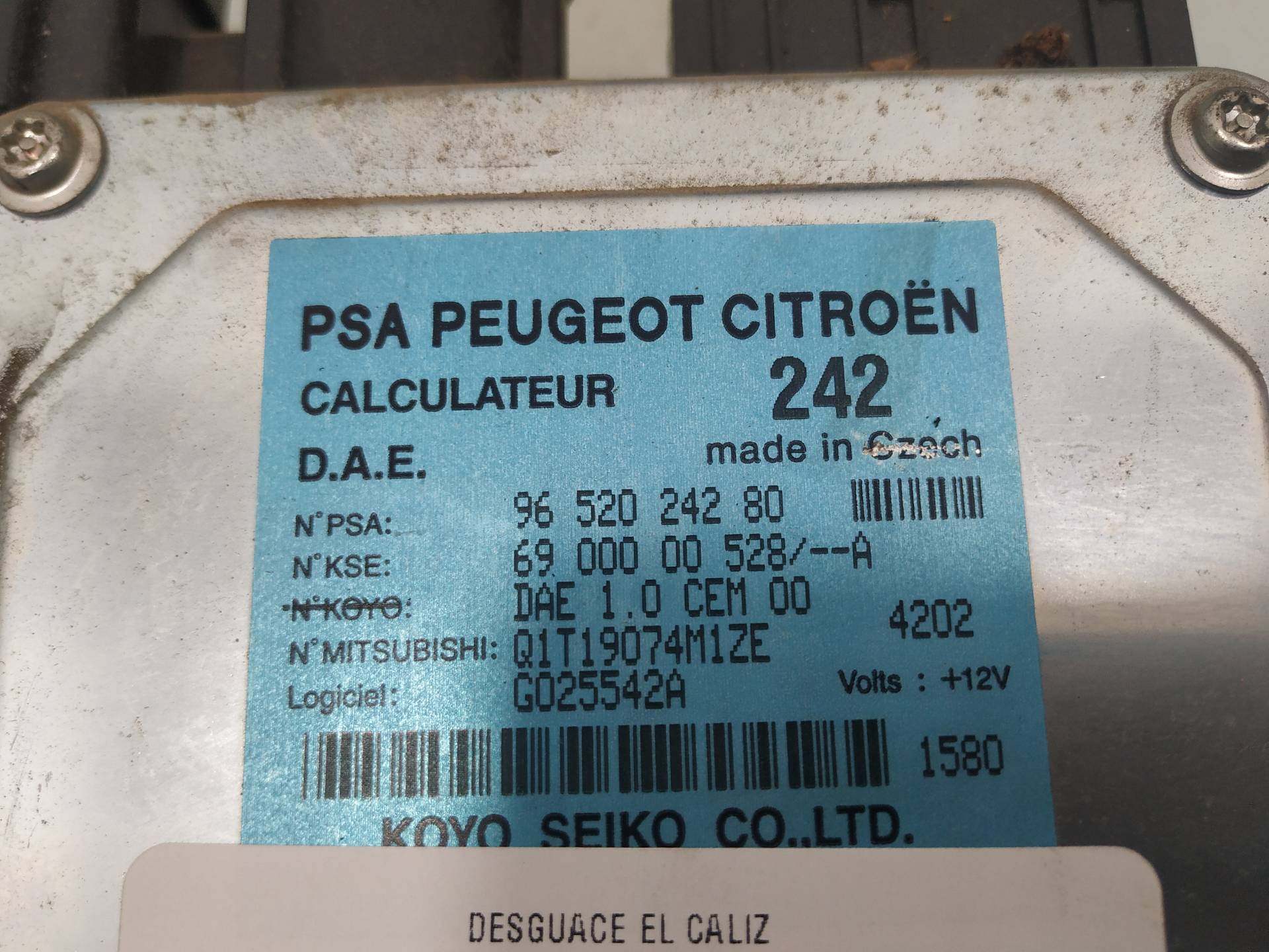 CITROËN C3 1 generation (2002-2010) Calculateur d'unité de commande du moteur 9652024280 18979058