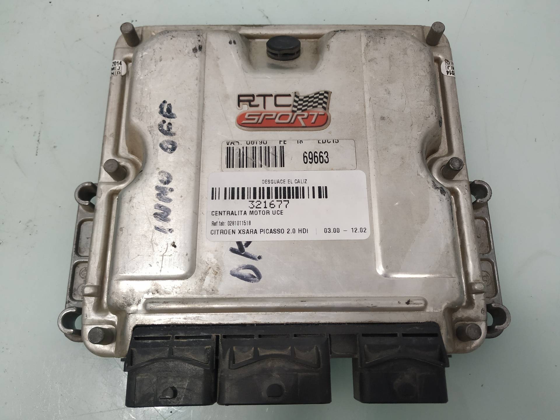 CITROËN Xsara Picasso 1 generation (1999-2010) Engine Control Unit ECU 0281011518 19001495