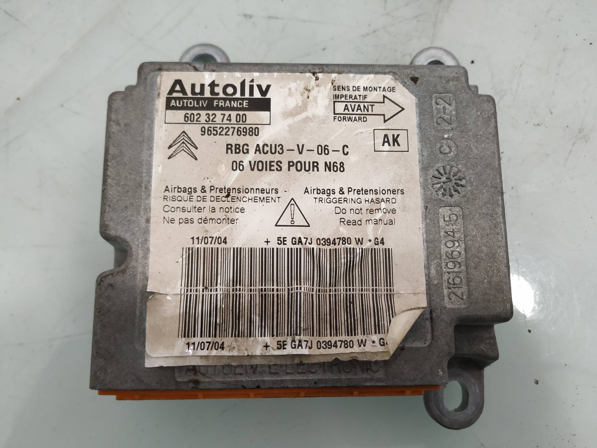 CITROËN Xsara Picasso 1 generation (1999-2010) SRS Control Unit 9652276980 19177440