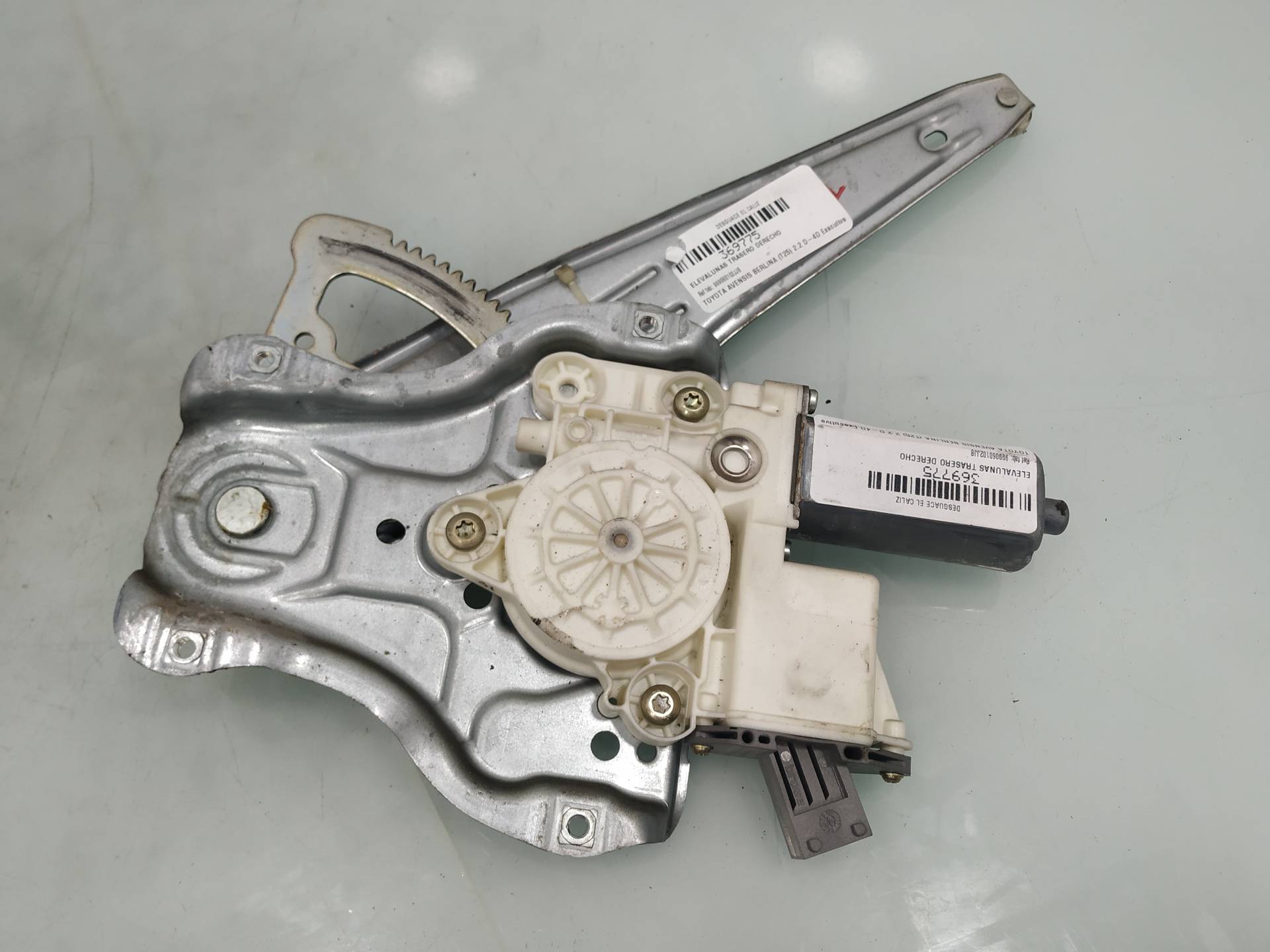 TOYOTA Avensis 2 generation (2002-2009) Regulator de geam ușă dreapta spate 999060102JJB 21066151