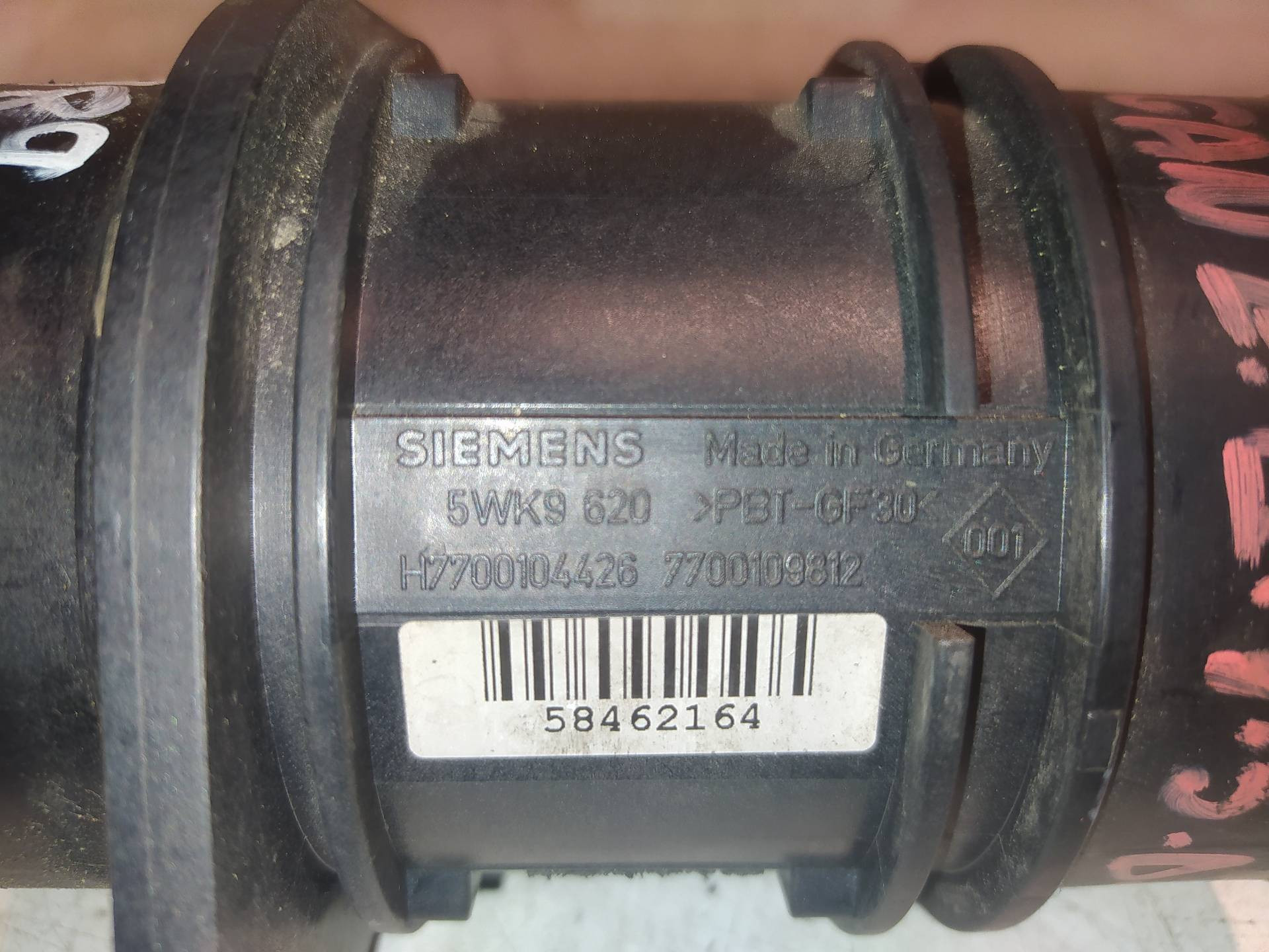 RENAULT Megane 2 generation (2002-2012) Mass Air Flow Sensor MAF 5WK9620 20074390