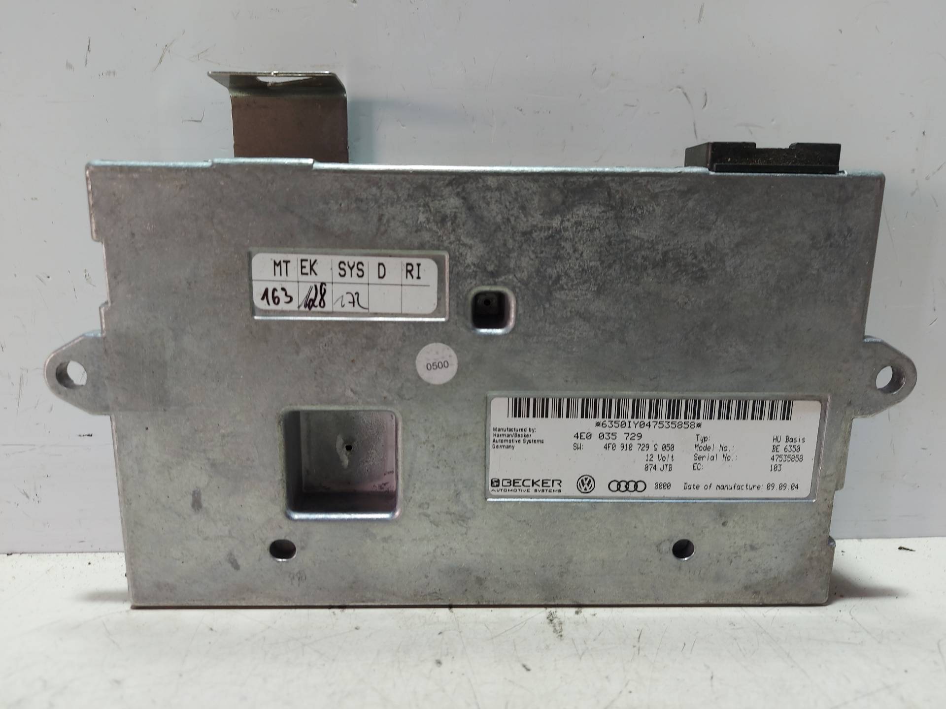 AUDI A6 C6/4F (2004-2011) Other Control Units 4E0035729 25114889