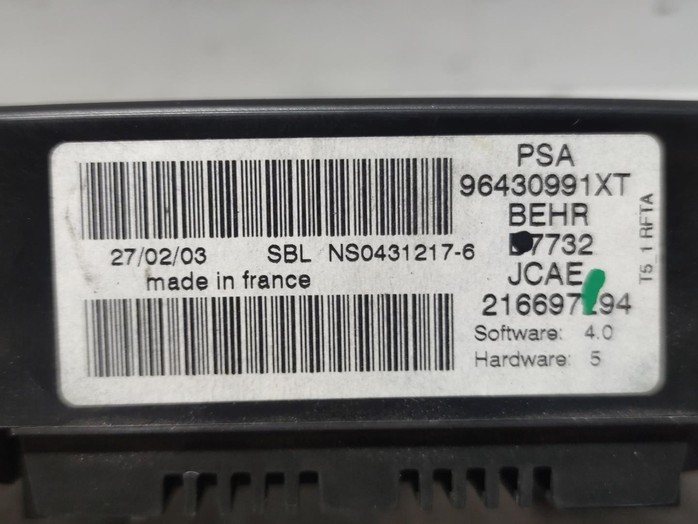 LADA 307 1 generation (2001-2008) Unité de climatisation 96430991XT, 96430991XT 20093082