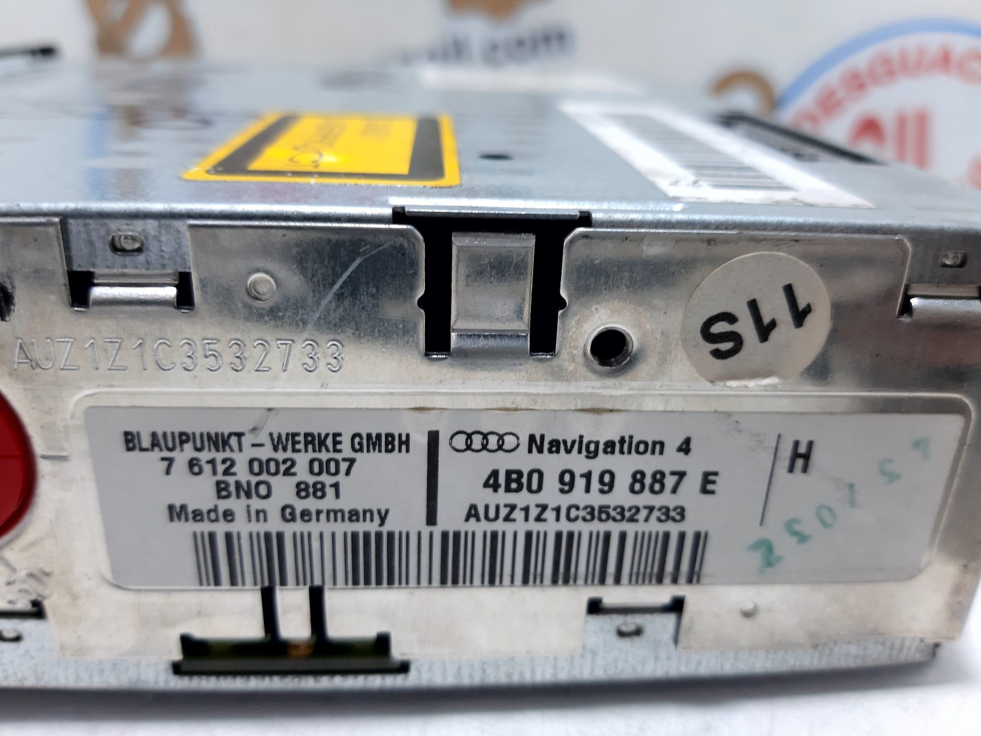 Sistema navegación gps AVF 4B0919887E de Audi A4 b6 (8e2) 2000-2004 con 189052 km - pieza usada