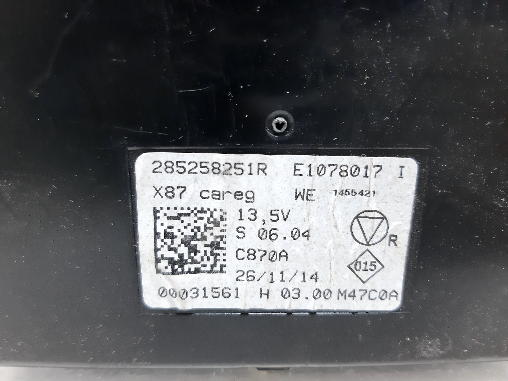 Centralita del aire acondicionado D-WJY 285258251R de Renault Captur 2015-2020 - pieza usada