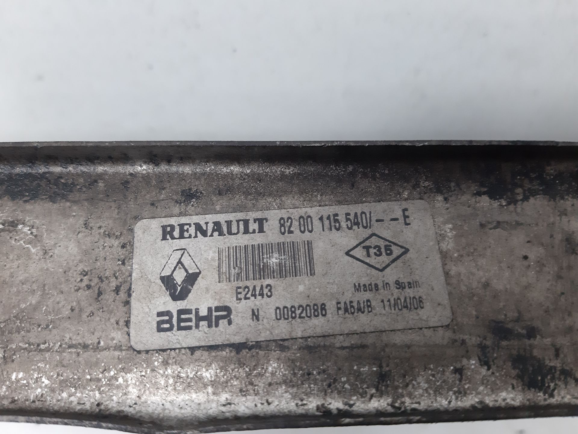 Intercooler K9KP7 8200115540 de Renault Scenic ii 2003-2005 - pieza usada
