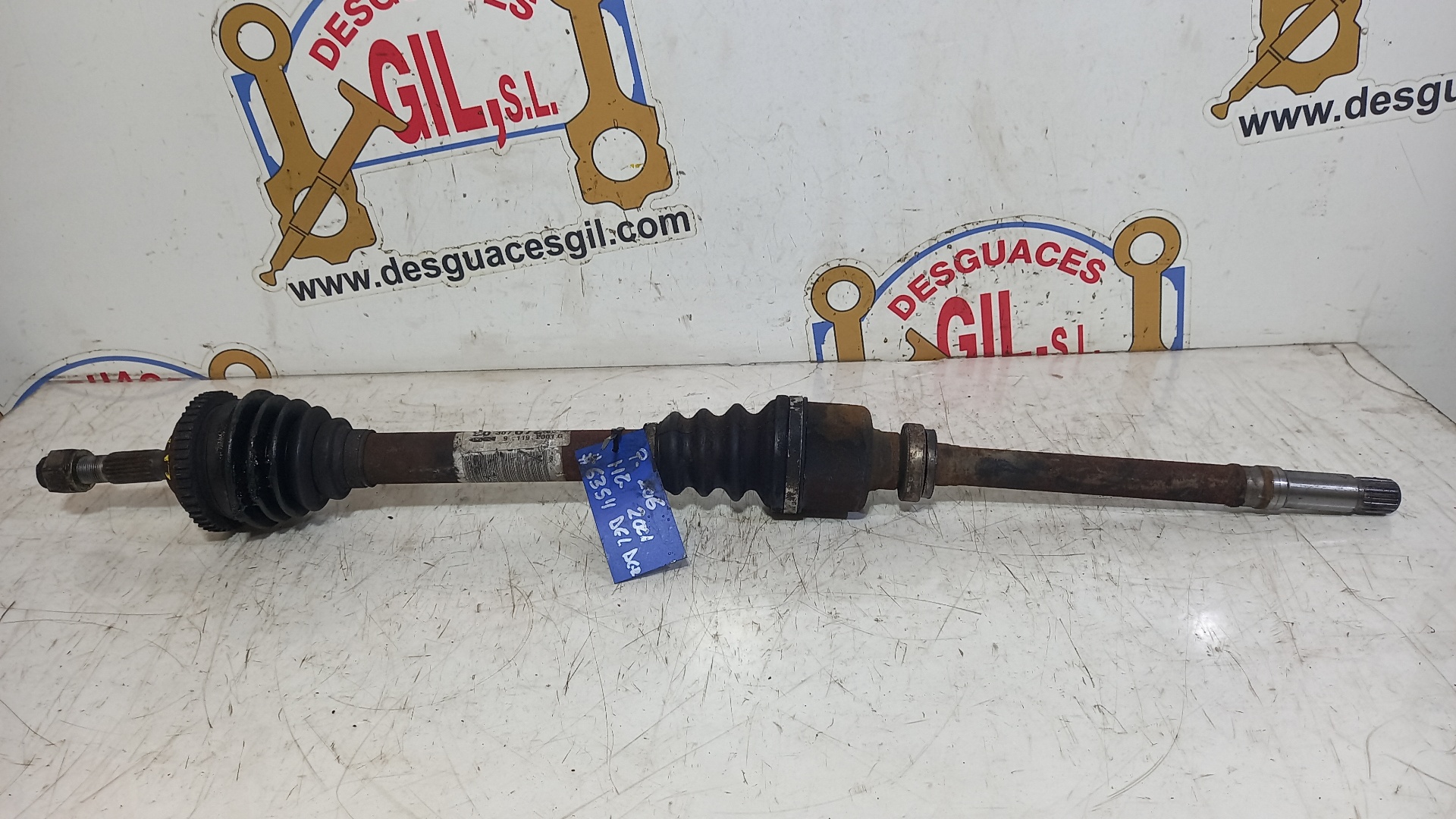 Transmisión delantera derecha A20A3 9630767280 de Peugeot 206 hatchback (2a/c) 1998-2002