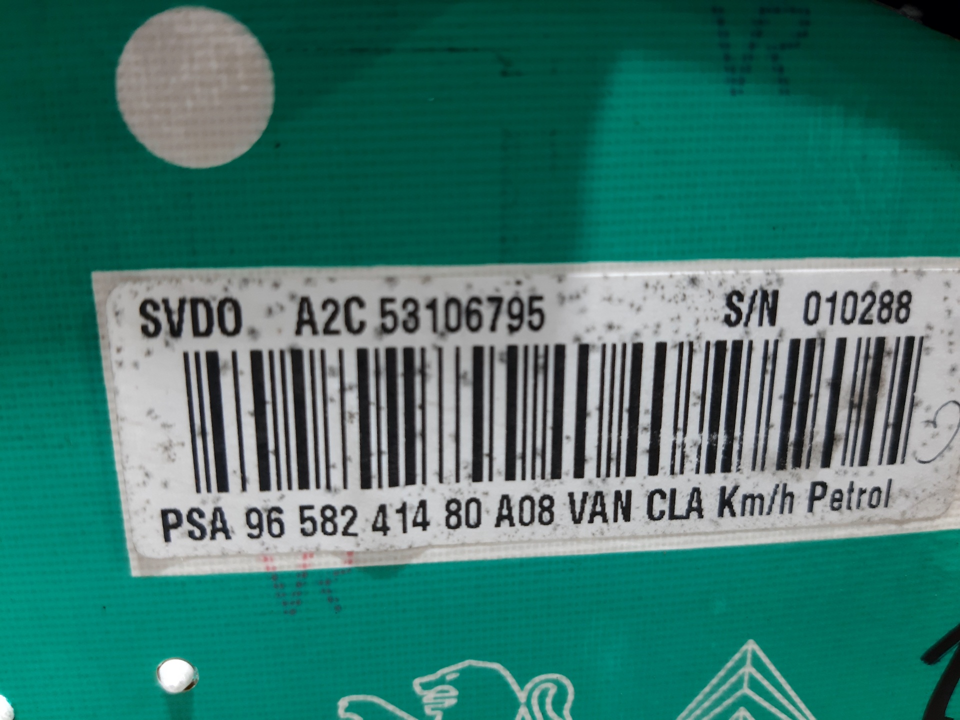 Cuadro de instrumentos KFVTU3JP 9658241480 de Peugeot 1007 2005-0 - pieza usada