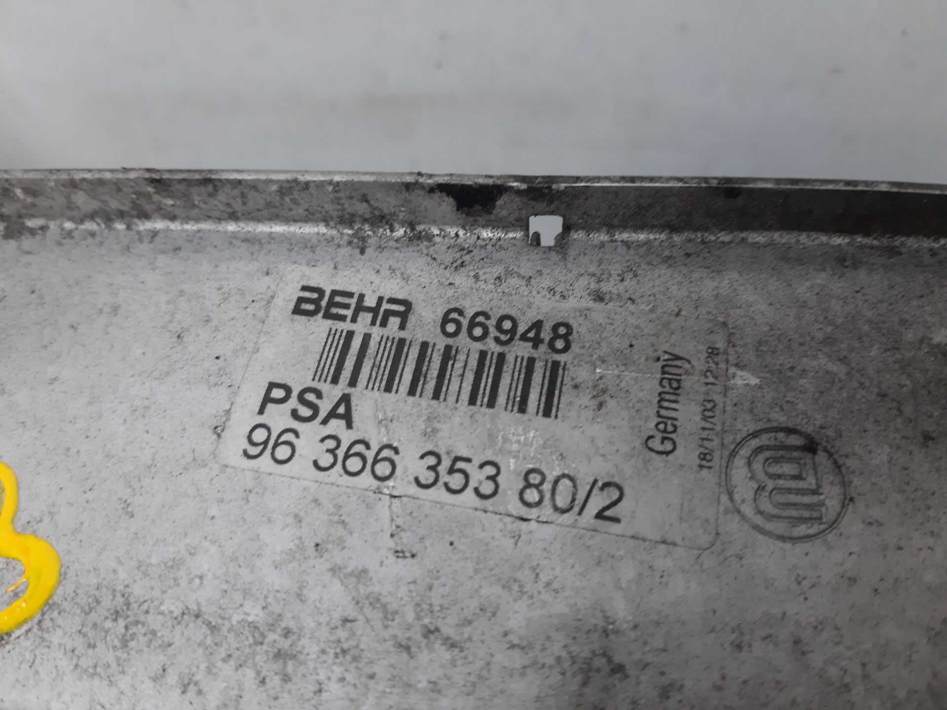 Intercooler RHZ 9636635380 de Citroen Xsara picasso (n68) 1999-2011 - pieza usada