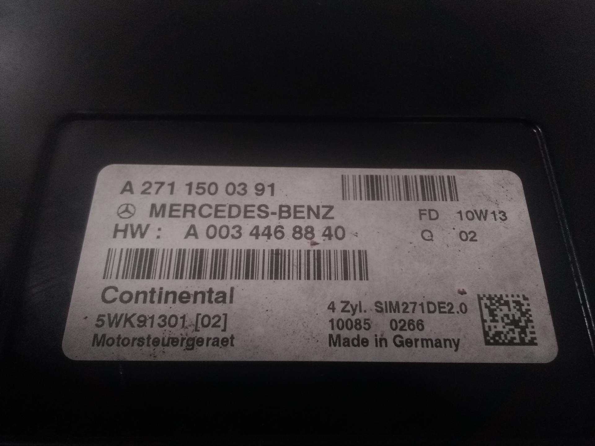 MERCEDES-BENZ E-Class W212/S212/C207/A207 (2009-2016) Engine Control Unit ECU A0034468840,A0034468840,A0034468840 23645019