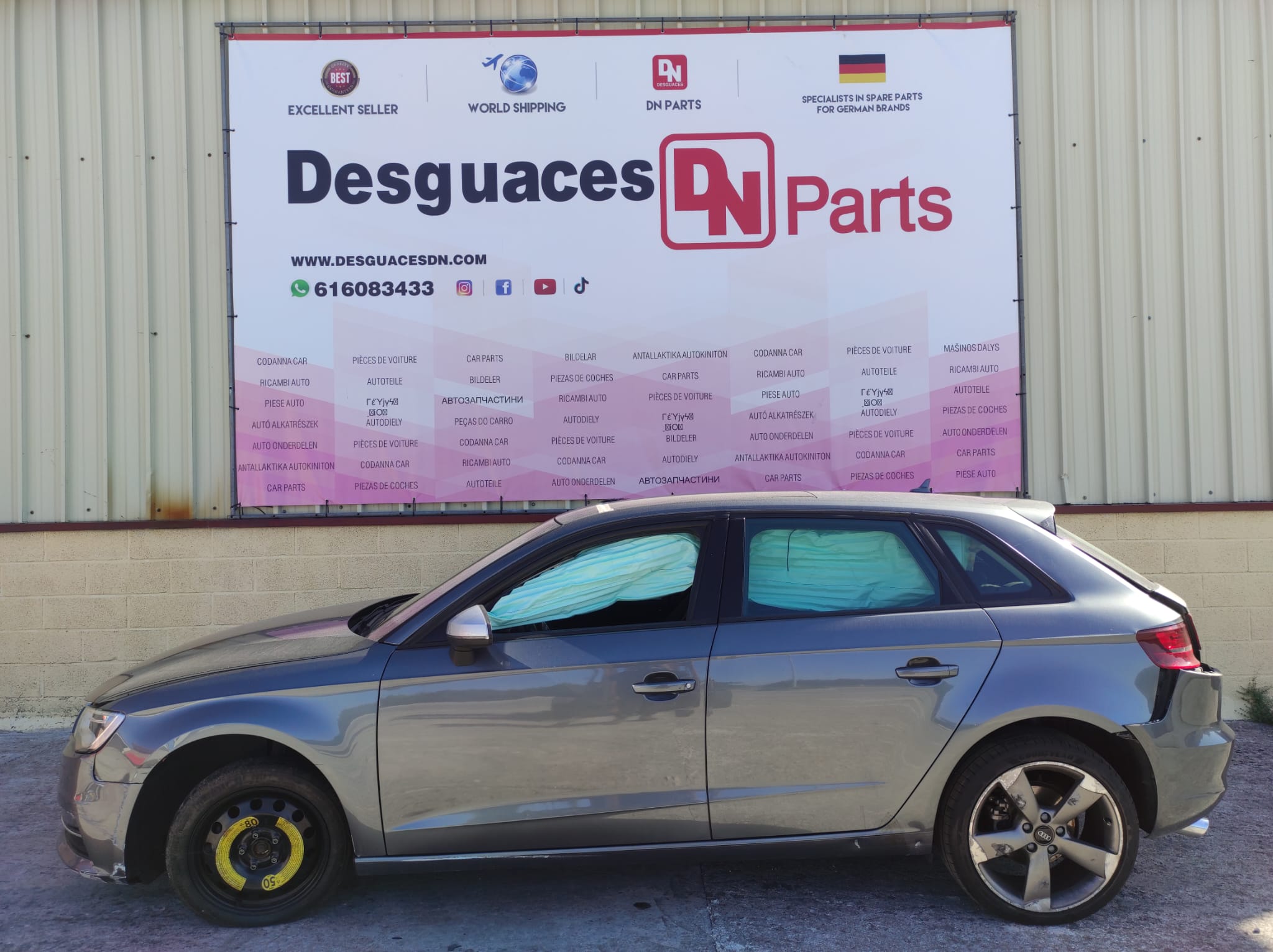 AUDI A3 8V (2012-2020) Vasen taka sisäinen avauskahva 8V4839019A+ 22824249