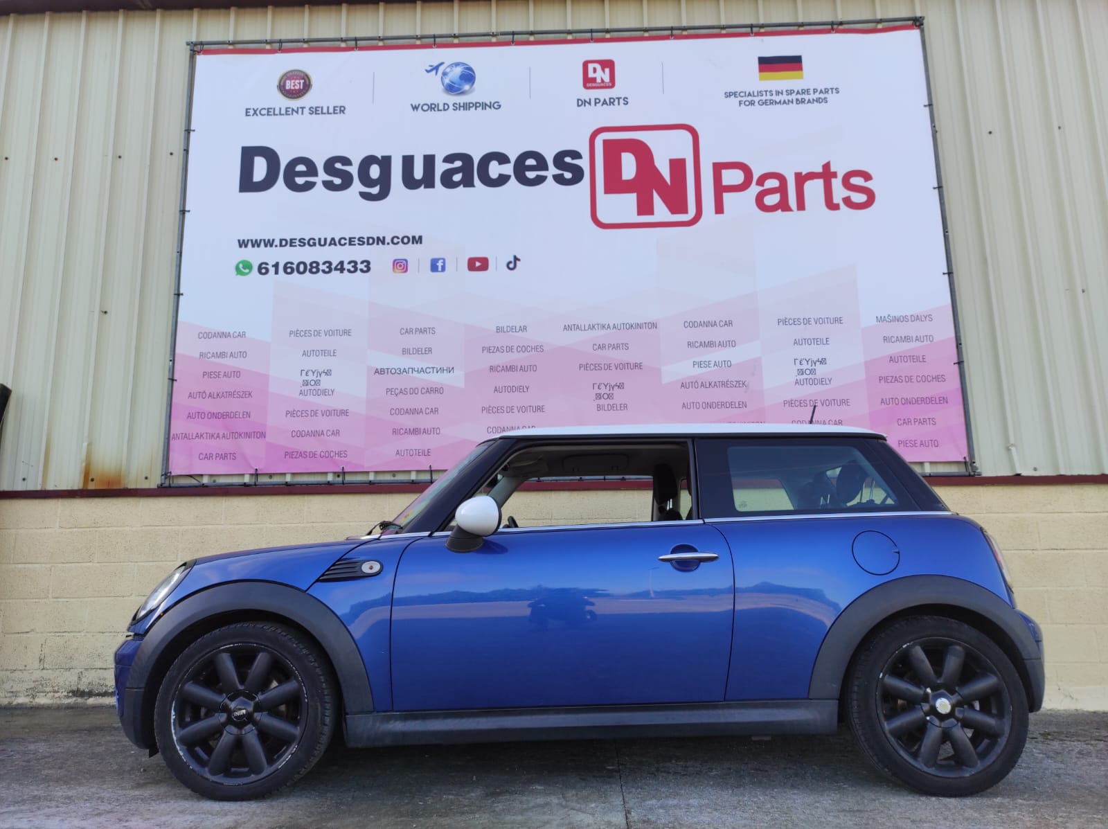 MINI Cooper R56 (2006-2015) Panneau de porte arrière droit 43022121+ 23637394