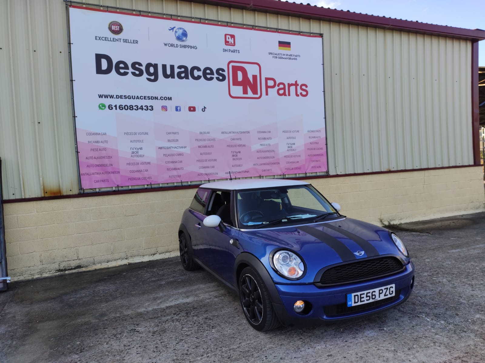 MINI Cooper R56 (2006-2015) Panneau de porte arrière droit 43022121+ 23637394